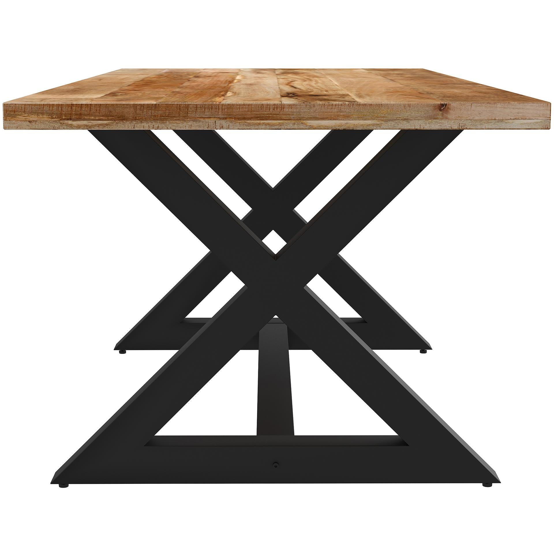 !nspire Zax/Cortez 207-147NATBK_081BEG_BK 7 pc Dining Set - Natural with Beige and Black Chair IMAGE 3
