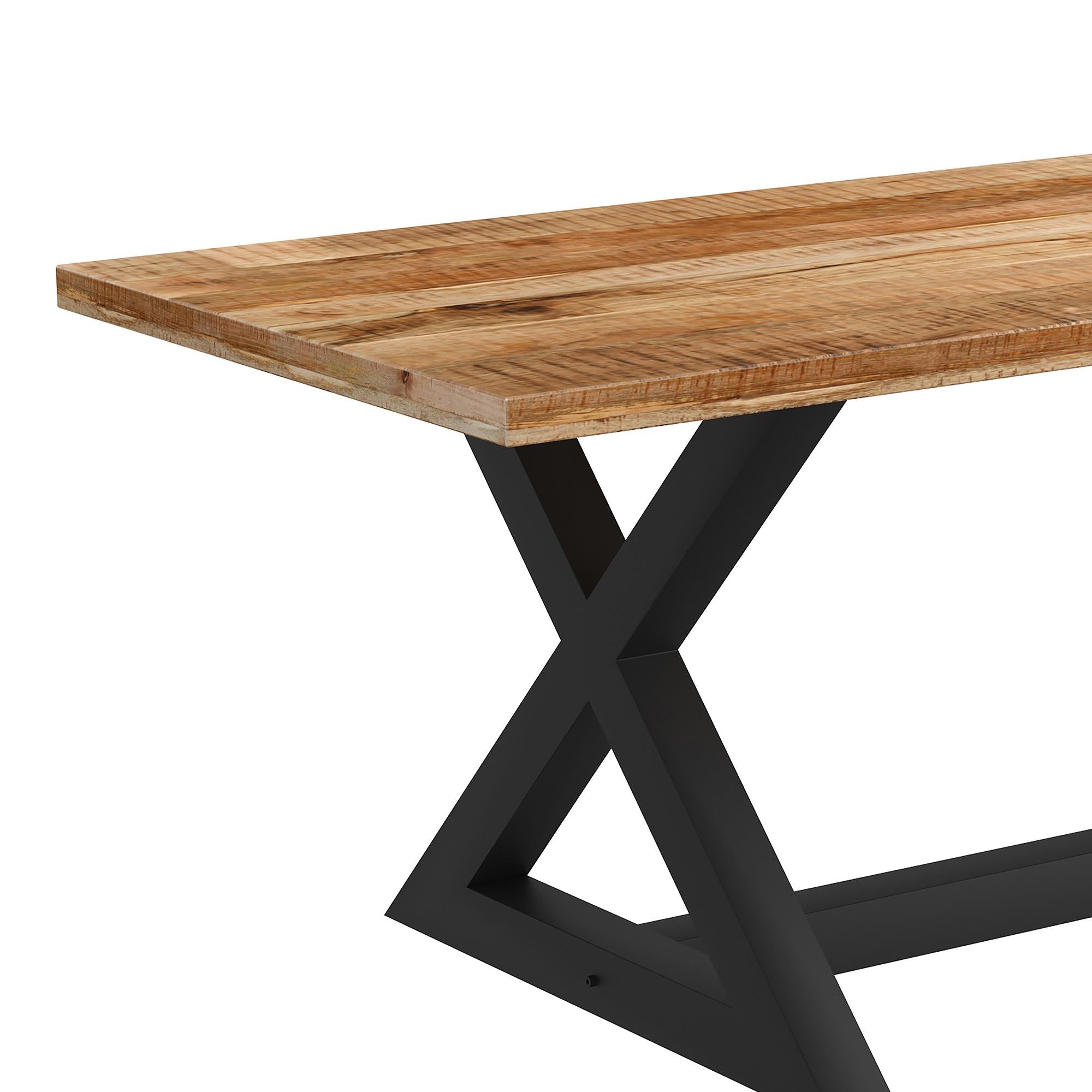 !nspire Zax/Cortez 207-147NATBK_081BEG_BK 7 pc Dining Set - Natural with Beige and Black Chair IMAGE 5