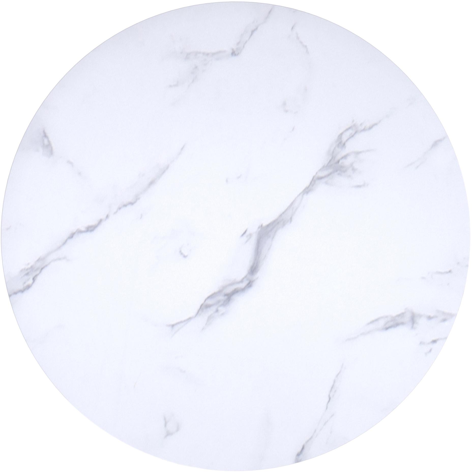 !nspire Zilo/Olis 207-671SGD_085PUBG 3 pc Dining Set - Faux Marble and Gold with Beige Chair IMAGE 5