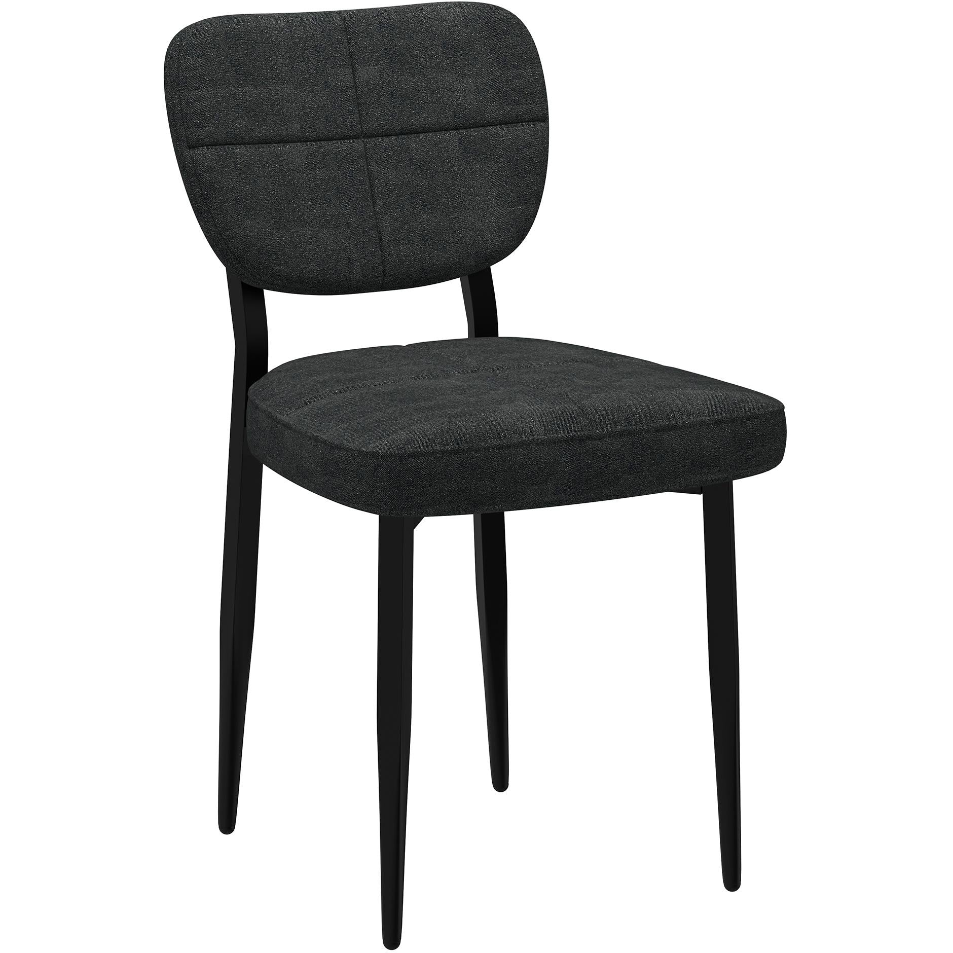 !nspire Zilo/Zeke 207-671LBK_090CH 7 pc Dining Set - Faux Marble and Black with Charcoal Chair IMAGE 7