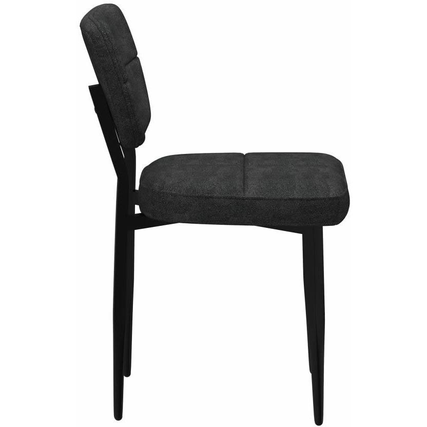 !nspire Zilo/Zeke 207-671LBK_090CH 7 pc Dining Set - Faux Marble and Black with Charcoal Chair IMAGE 9