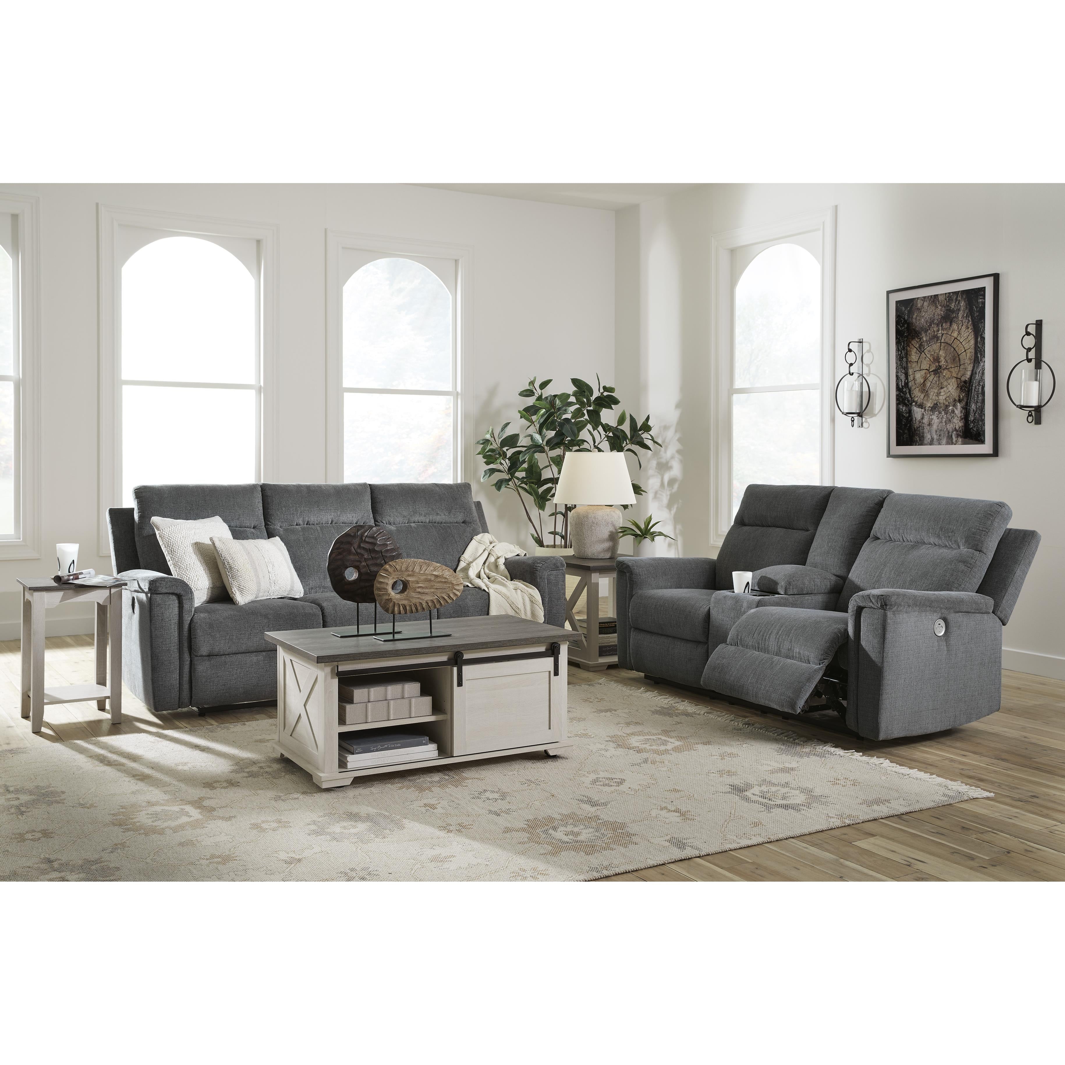Signature Design by Ashley Barnsana 3320296C Double Reclining Power Loveseat with Console IMAGE 14