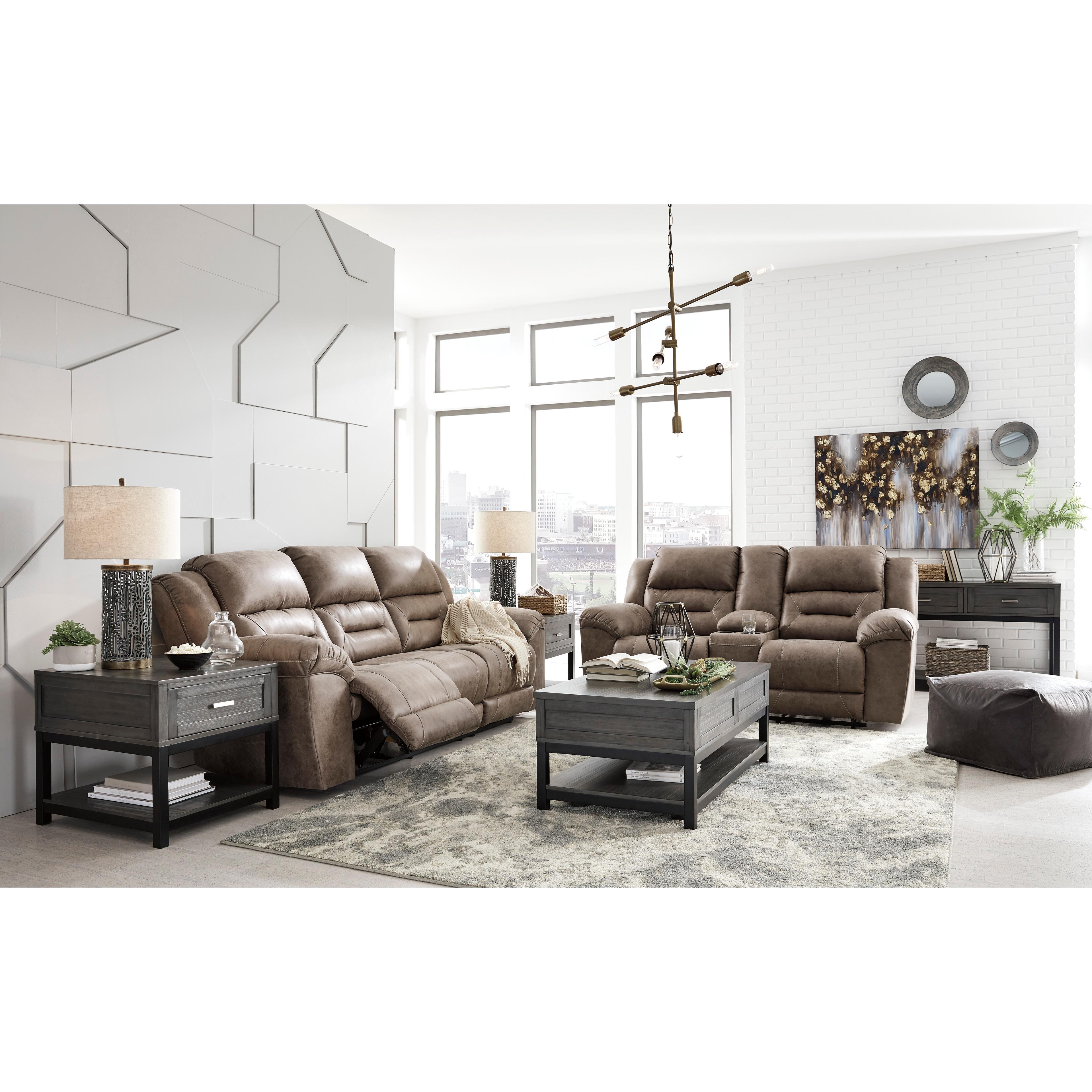 Signature Design by Ashley Stoneland 3990594C Double Reclining Loveseat with Console IMAGE 9
