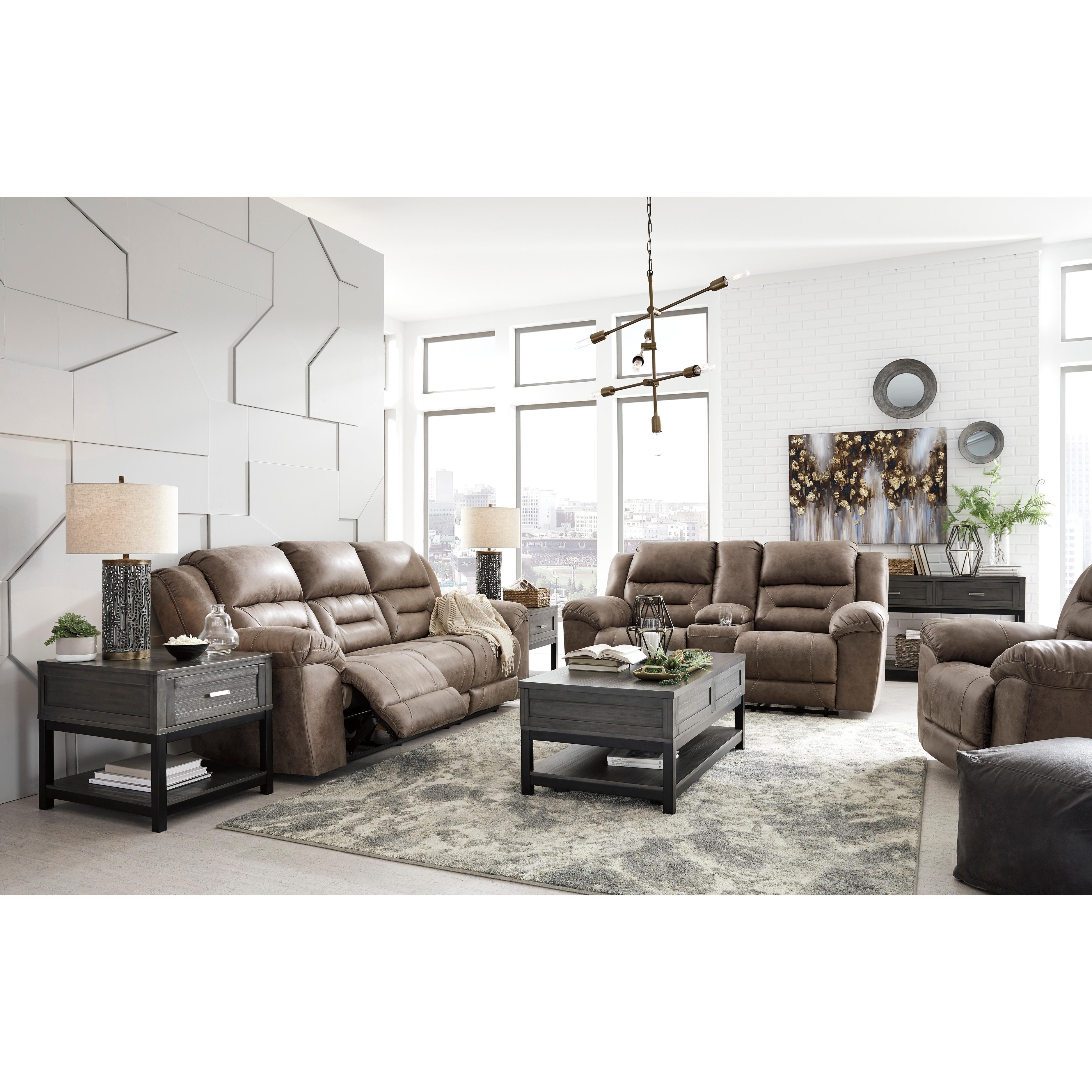 Signature Design by Ashley Stoneland 3990596C Double Reclining Power Loveseat with Console IMAGE 10