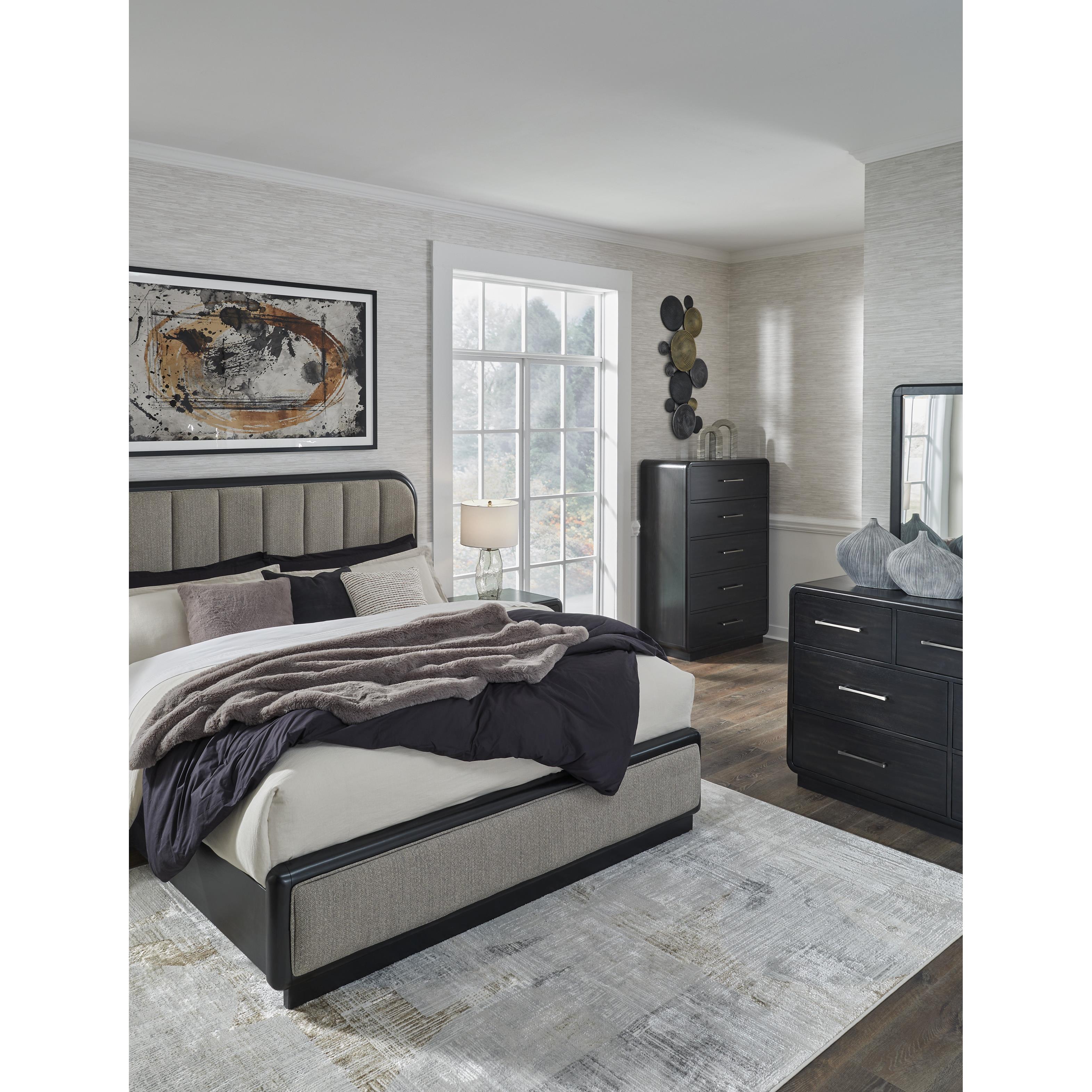 Signature Design by Ashley Rowanbeck B821B4 King Upholstered Panel Bed IMAGE 11