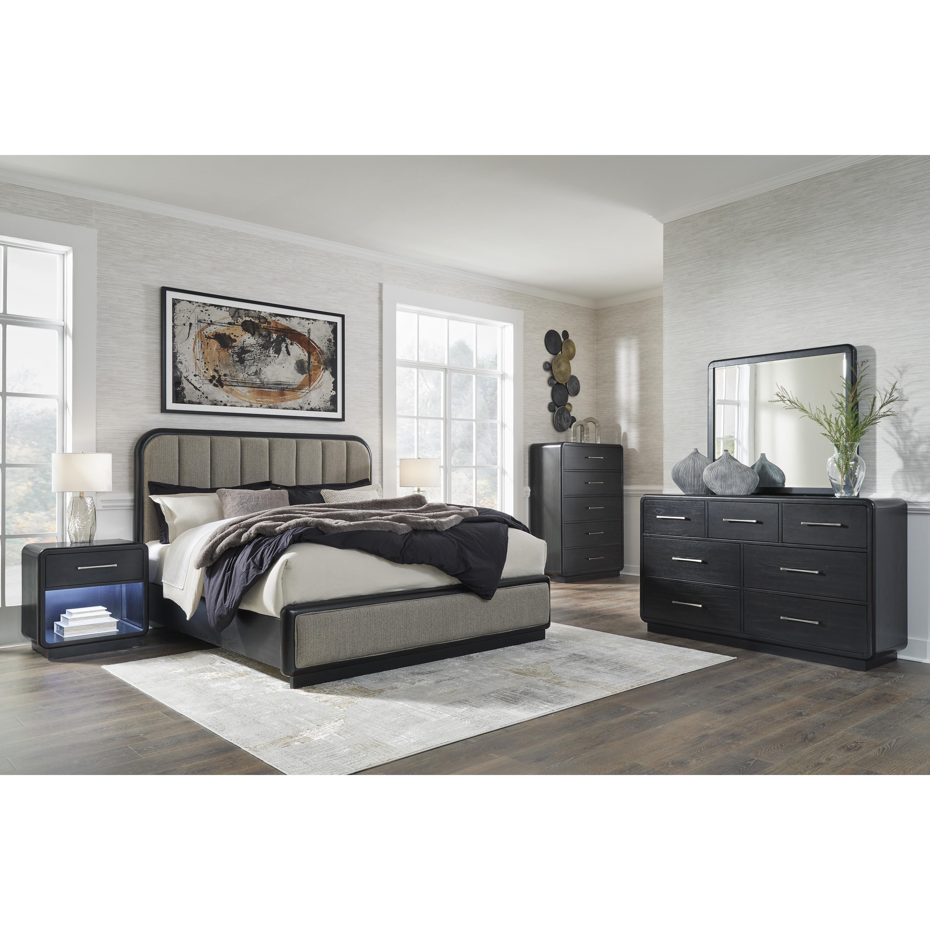 Signature Design by Ashley Rowanbeck B821B5 California King Upholstered Panel Bed IMAGE 13