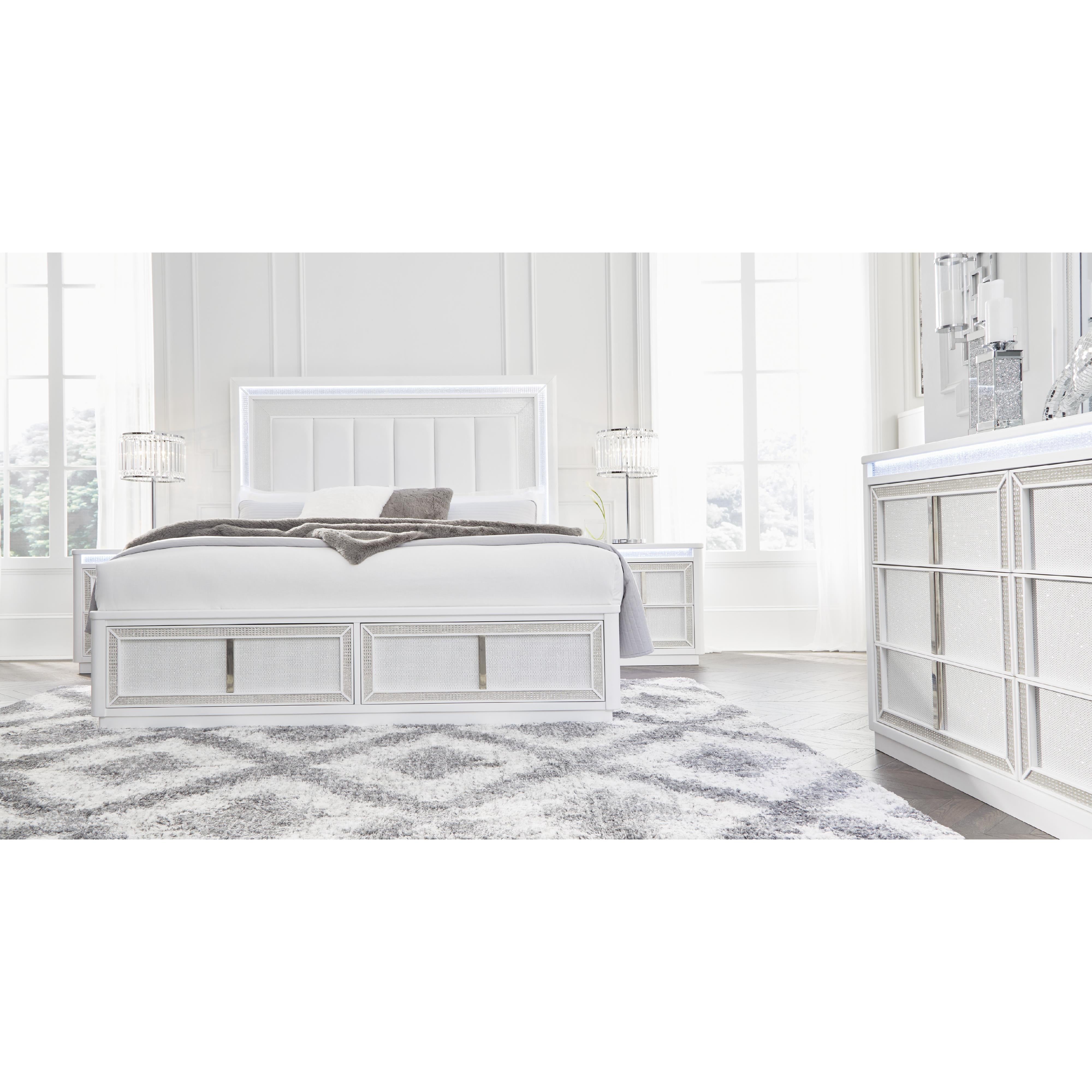 Signature Design by Ashley Chalanna B822B2 Queen Upholstered Storage Bed IMAGE 10