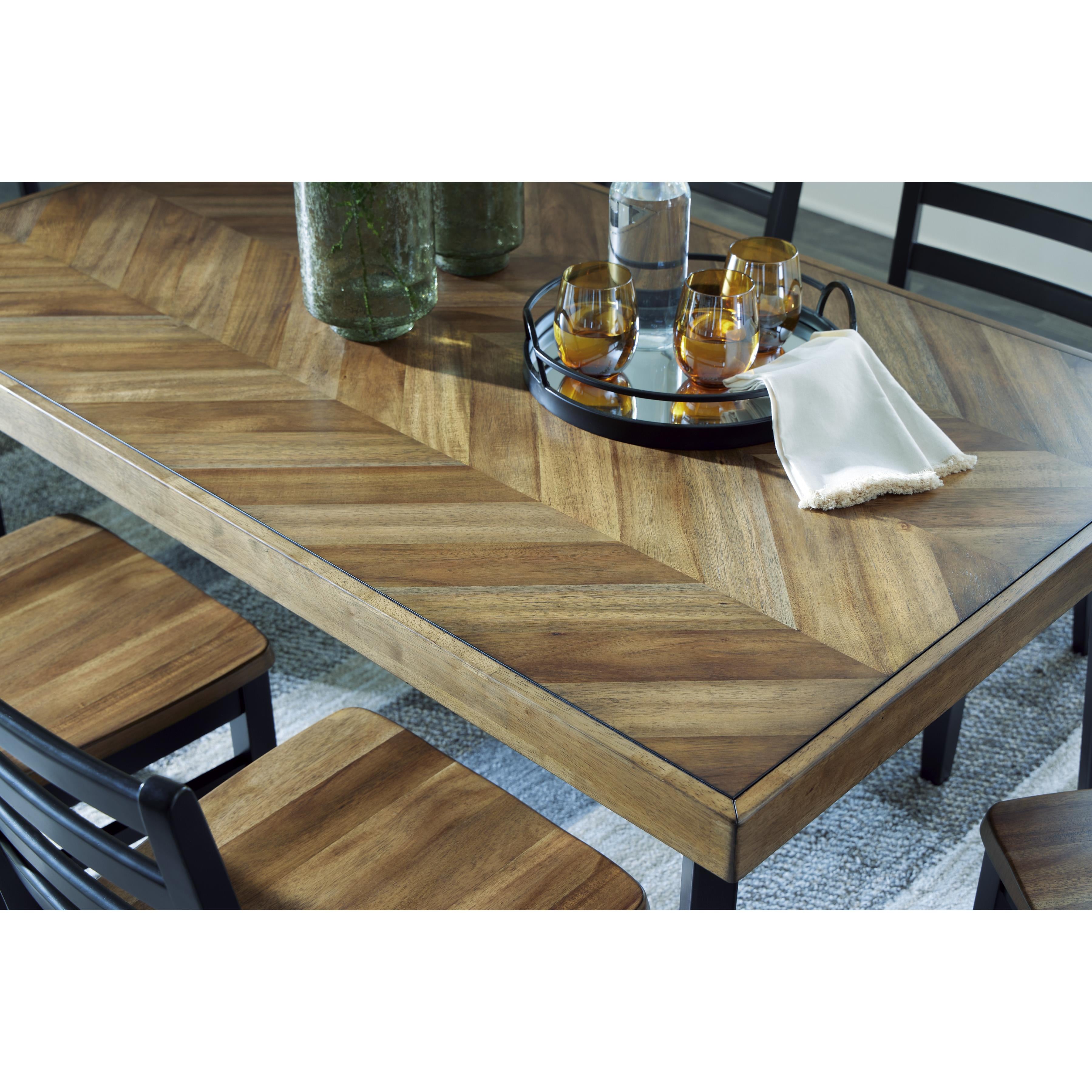 Signature Design by Ashley Blondon D413-425 Rectangular Dining Room Table Set IMAGE 12
