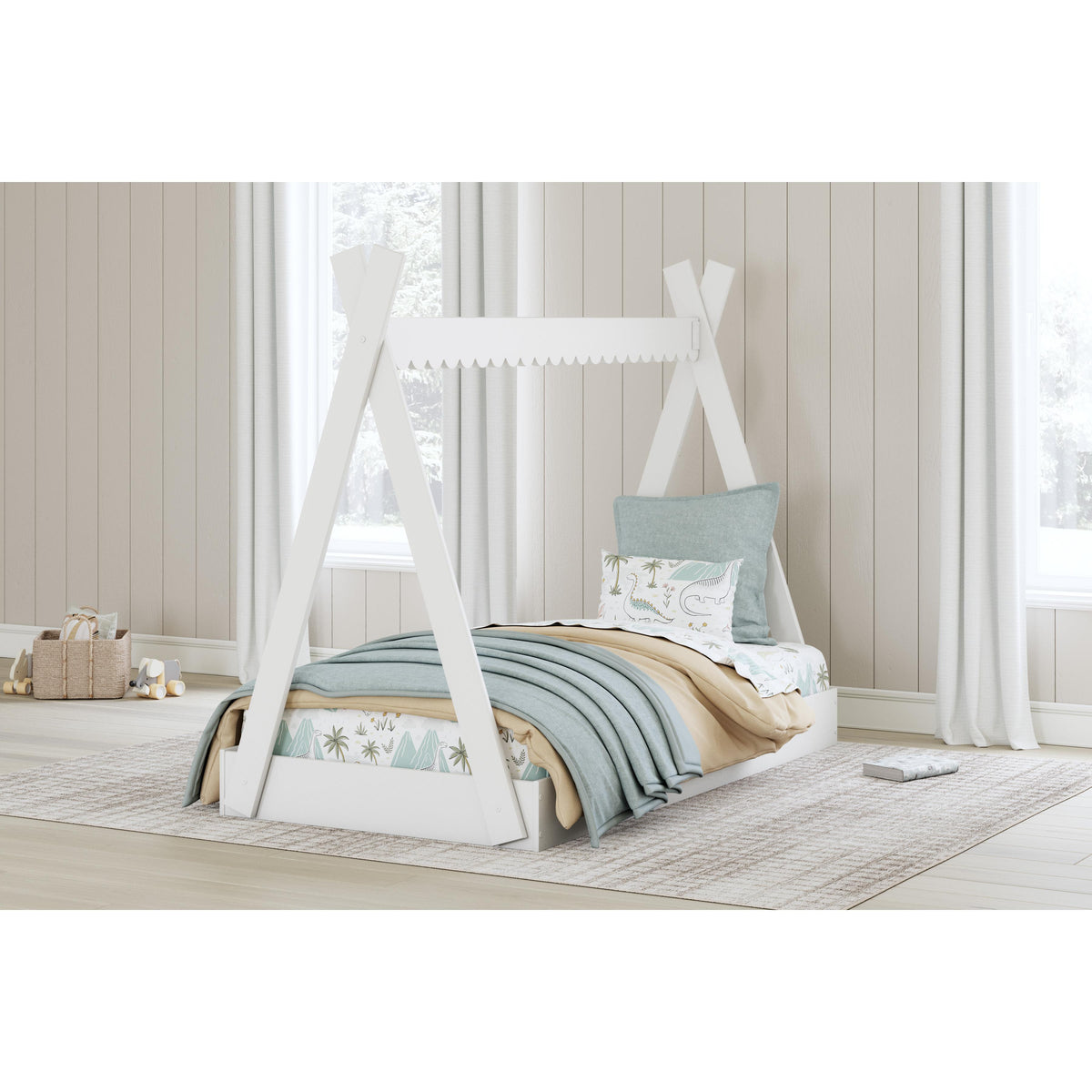Signature Design by Ashley Hallityn EB1810-121 Twin Tent Complete Bed in Box IMAGE 6