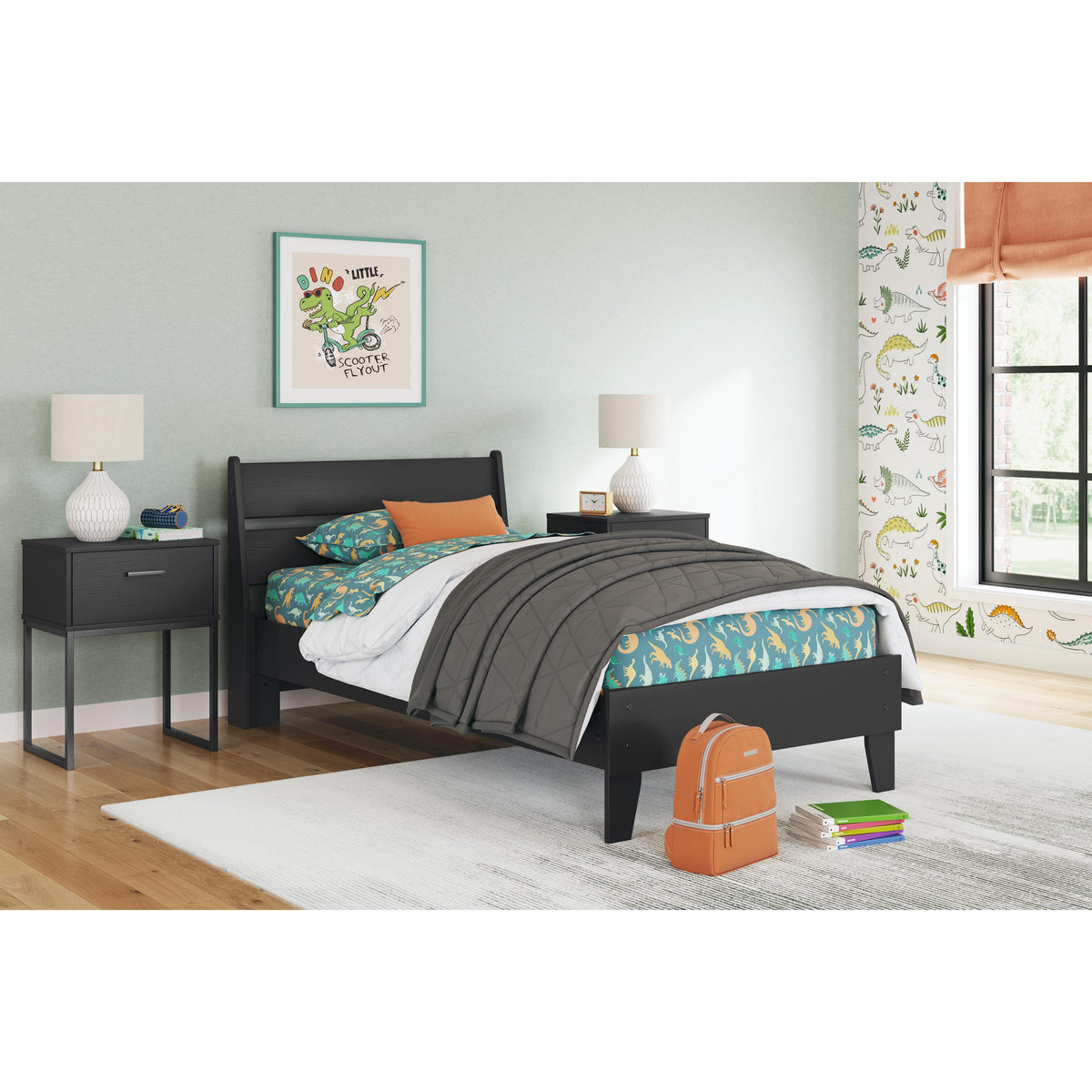 Signature Design by Ashley Socalle EB1865B1 Twin Panel Platform Bed IMAGE 6