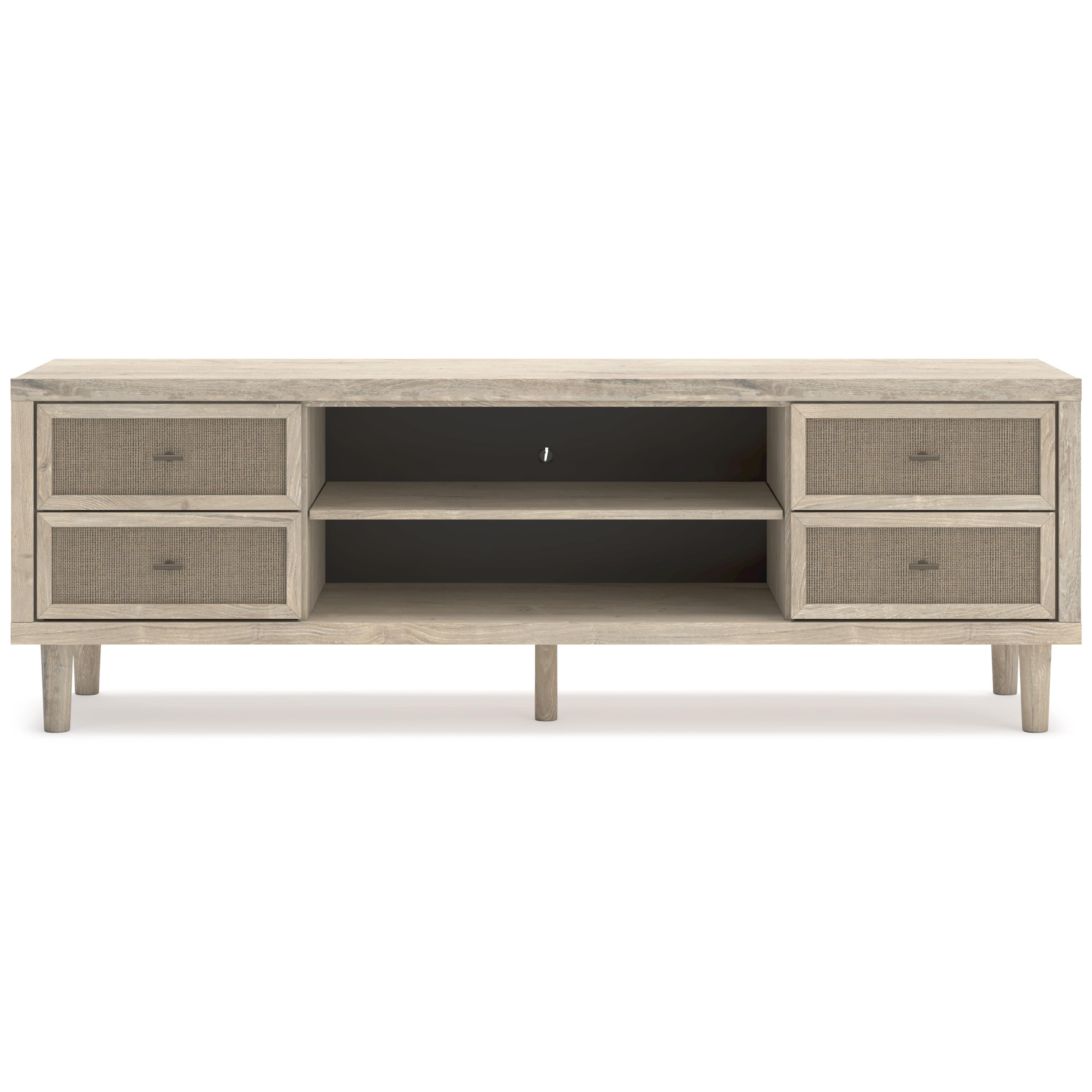 Signature Design by Ashley Cielden W1199-68 Extra Large TV Stand with Fireplace Option IMAGE 3