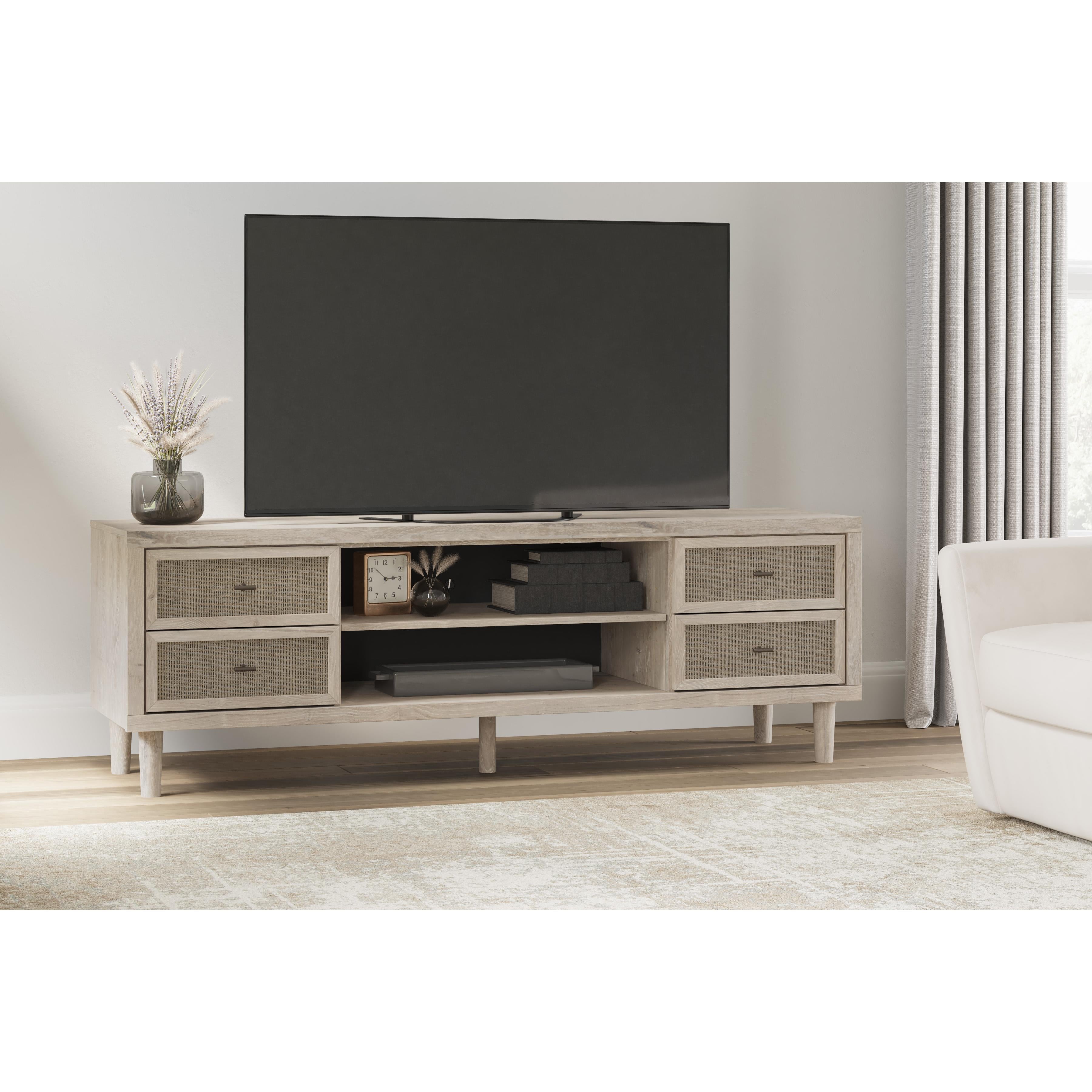 Signature Design by Ashley Cielden W1199-68 Extra Large TV Stand with Fireplace Option IMAGE 7