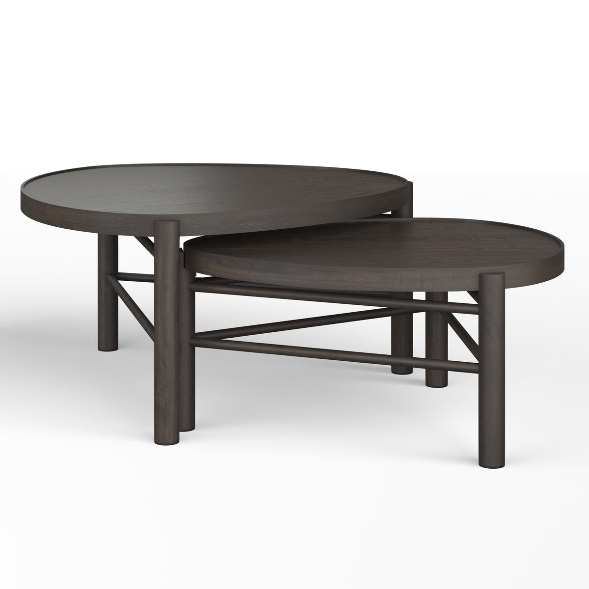 Magnussen Hadleigh Black T5711-52 Shaped Nesting Cocktail Table IMAGE 1