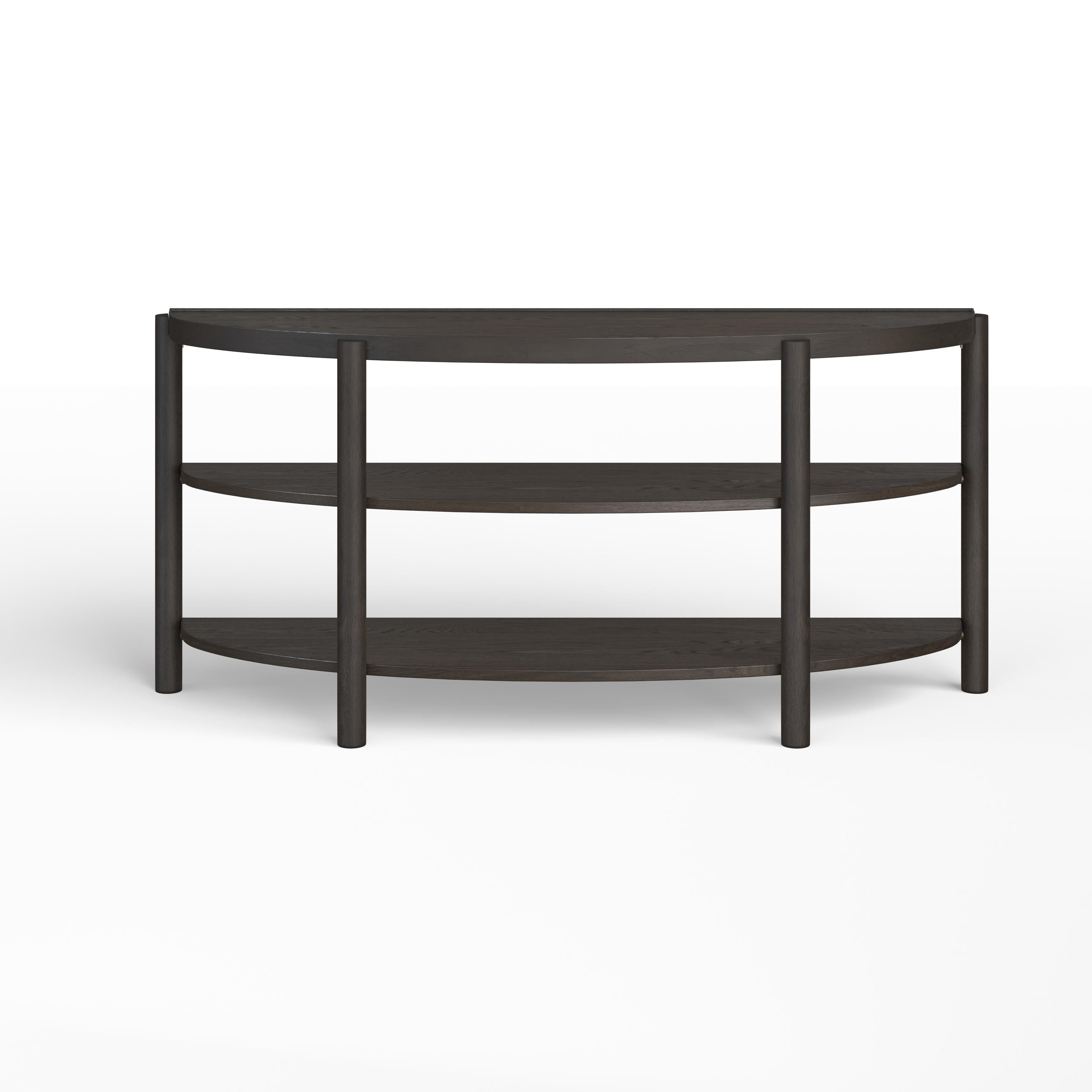 Magnussen Hadleigh Black T5711-75 Demilune Sofa Table IMAGE 1