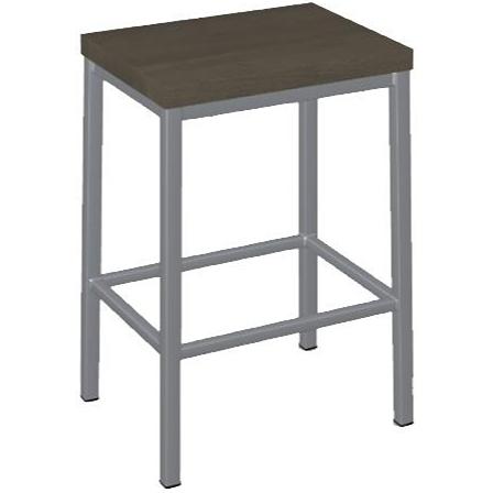 Amisco Bradley 40038-26B/2489 Non Swivel Stool - Magnetite/Stone Dust IMAGE 1