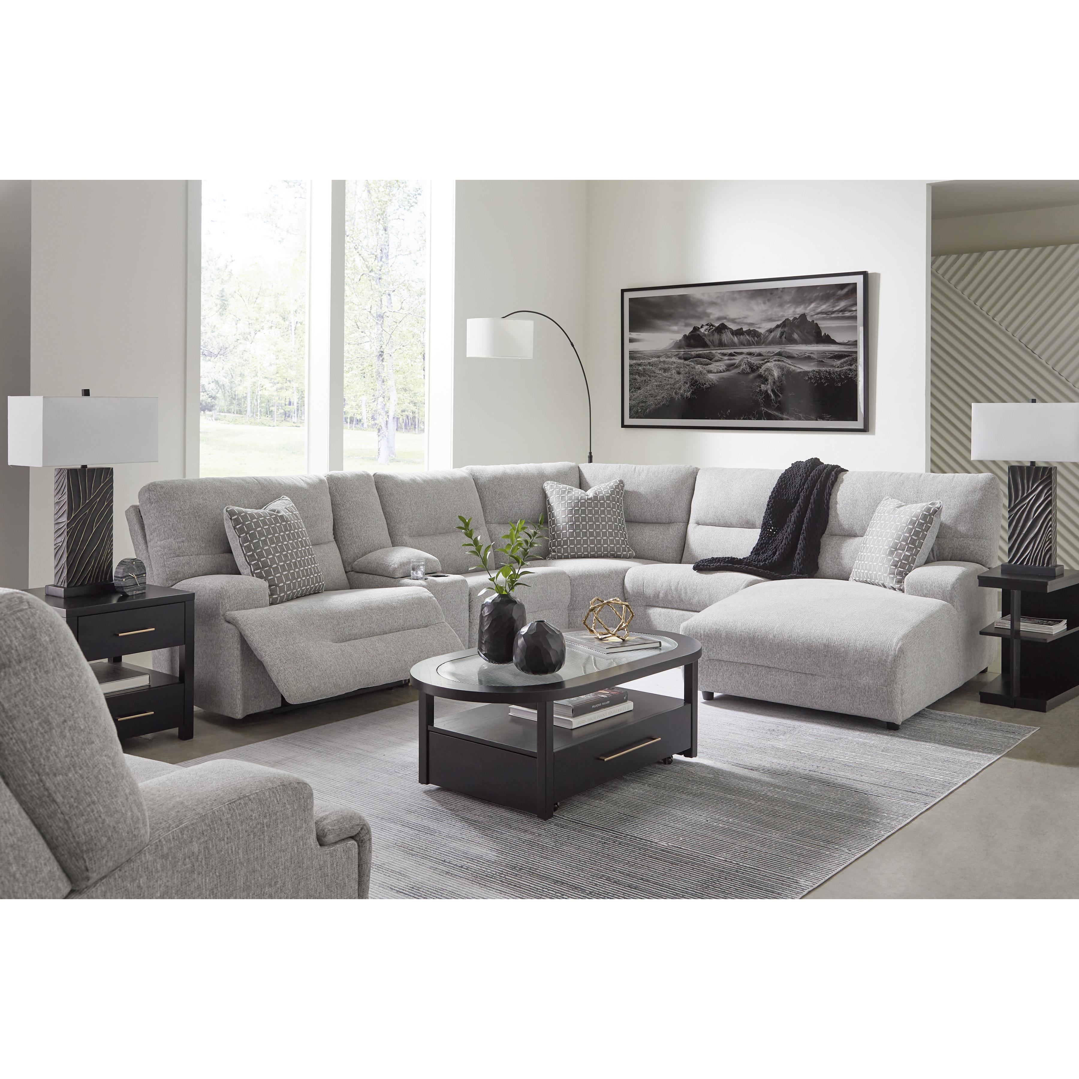 Signature Design by Ashley Acklen Place 93605S1 6 pc Power Reclining Sectional with Chaise IMAGE 5