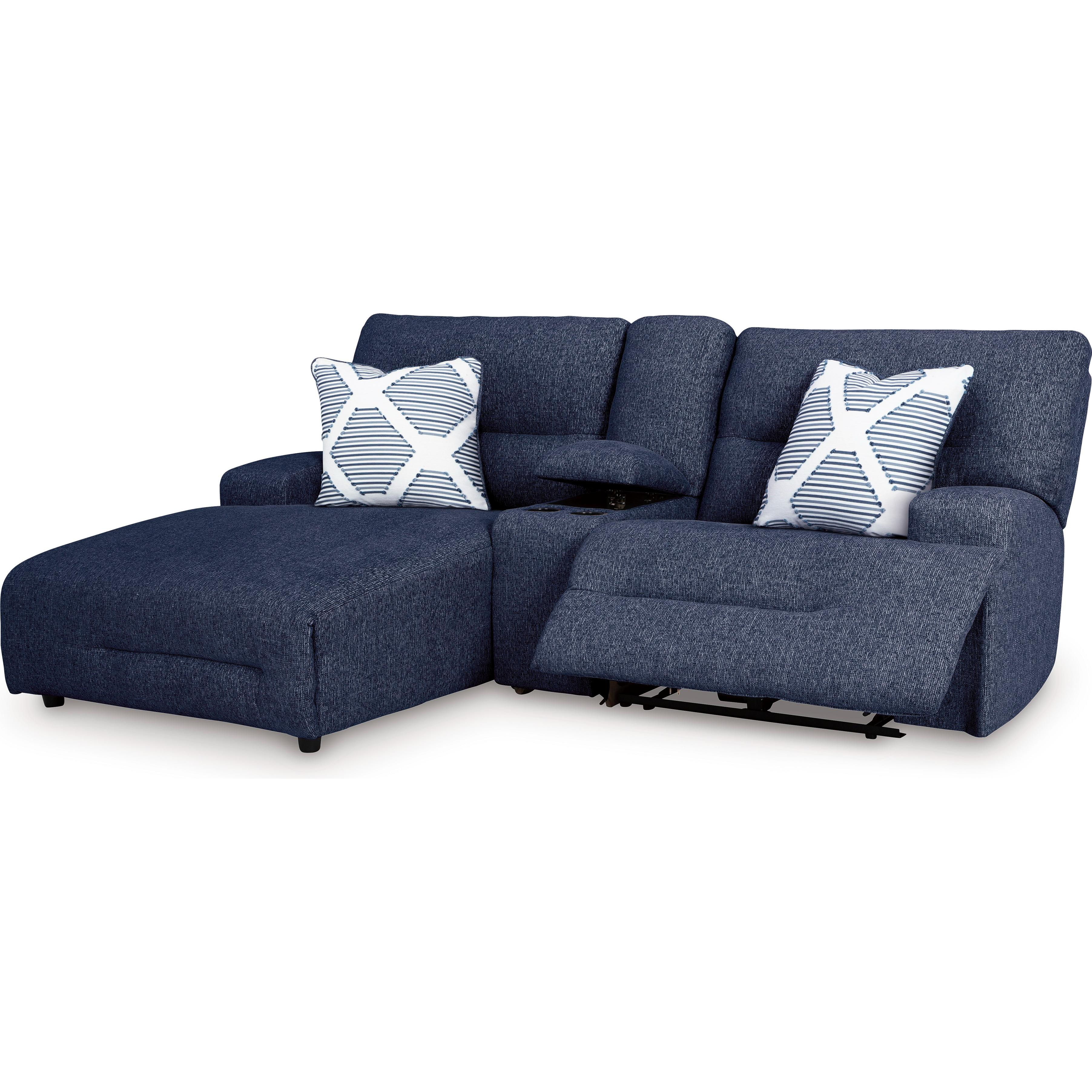 Signature Design by Ashley Acklen Place 93607S5 3 pc Power Reclining Sectional Sofa with Chaise IMAGE 2