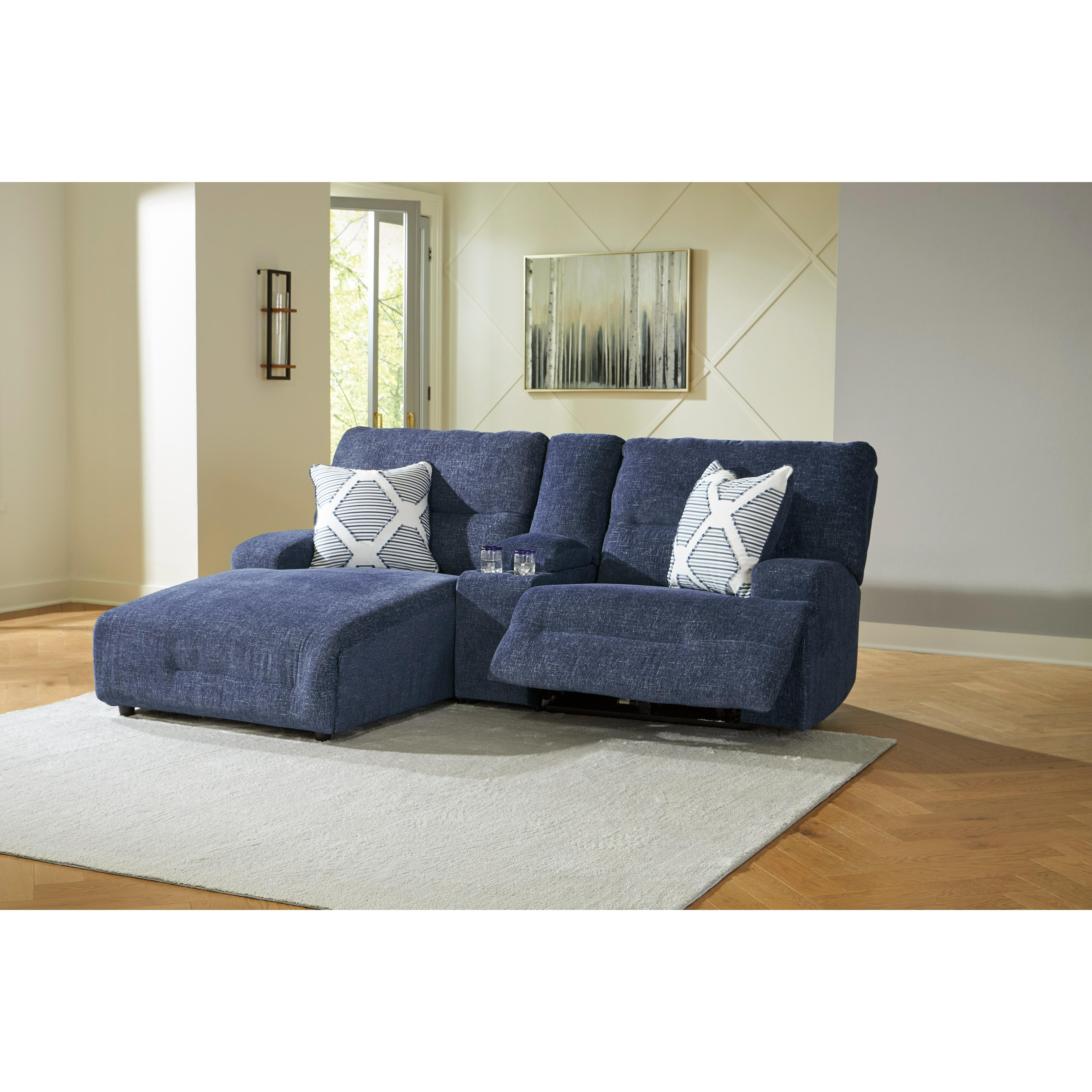 Signature Design by Ashley Acklen Place 93607S5 3 pc Power Reclining Sectional Sofa with Chaise IMAGE 4