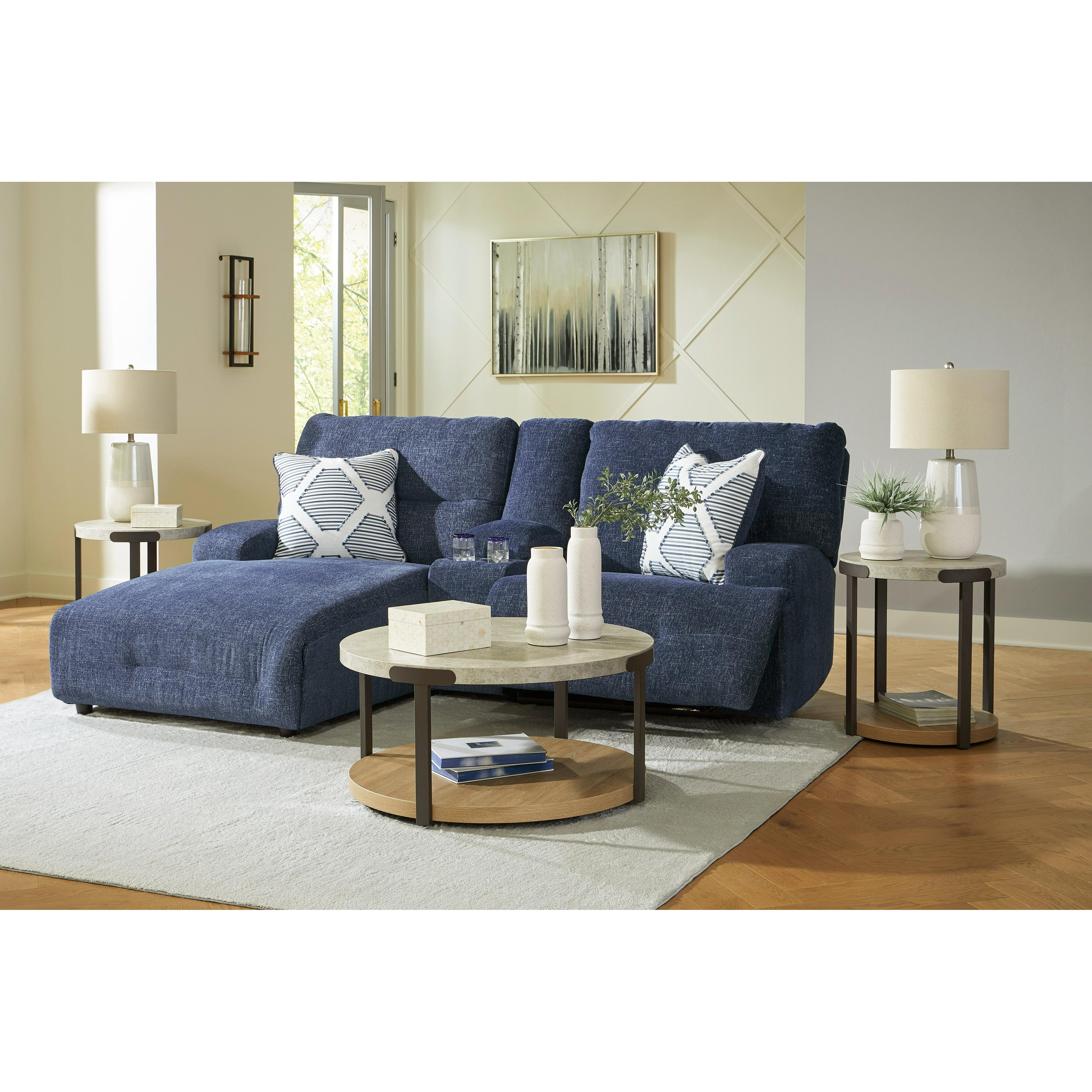 Signature Design by Ashley Acklen Place 93607S5 3 pc Power Reclining Sectional Sofa with Chaise IMAGE 5