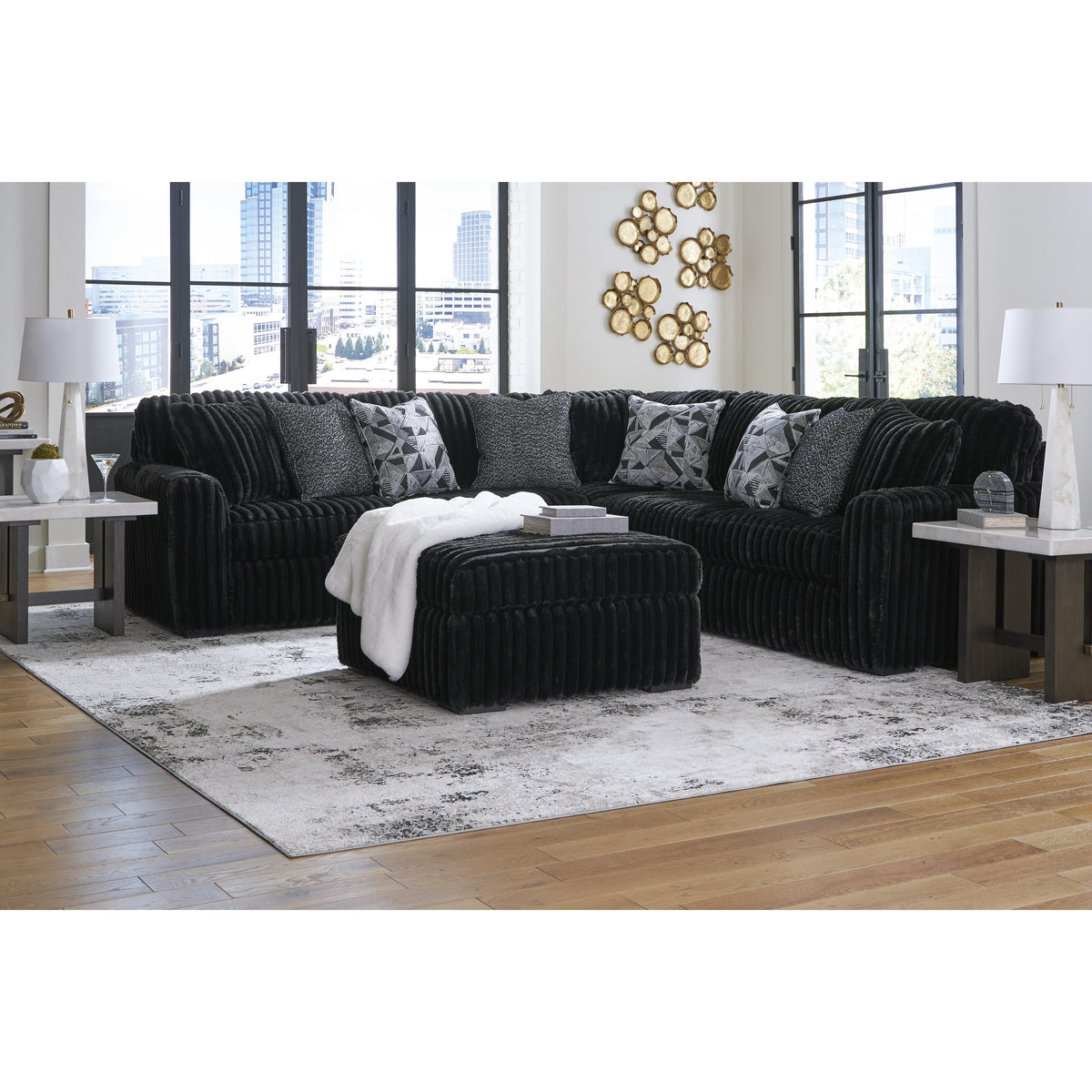 Signature Design by Ashley Midnight-Madness 9810308 Oversized Accent Ottoman IMAGE 5