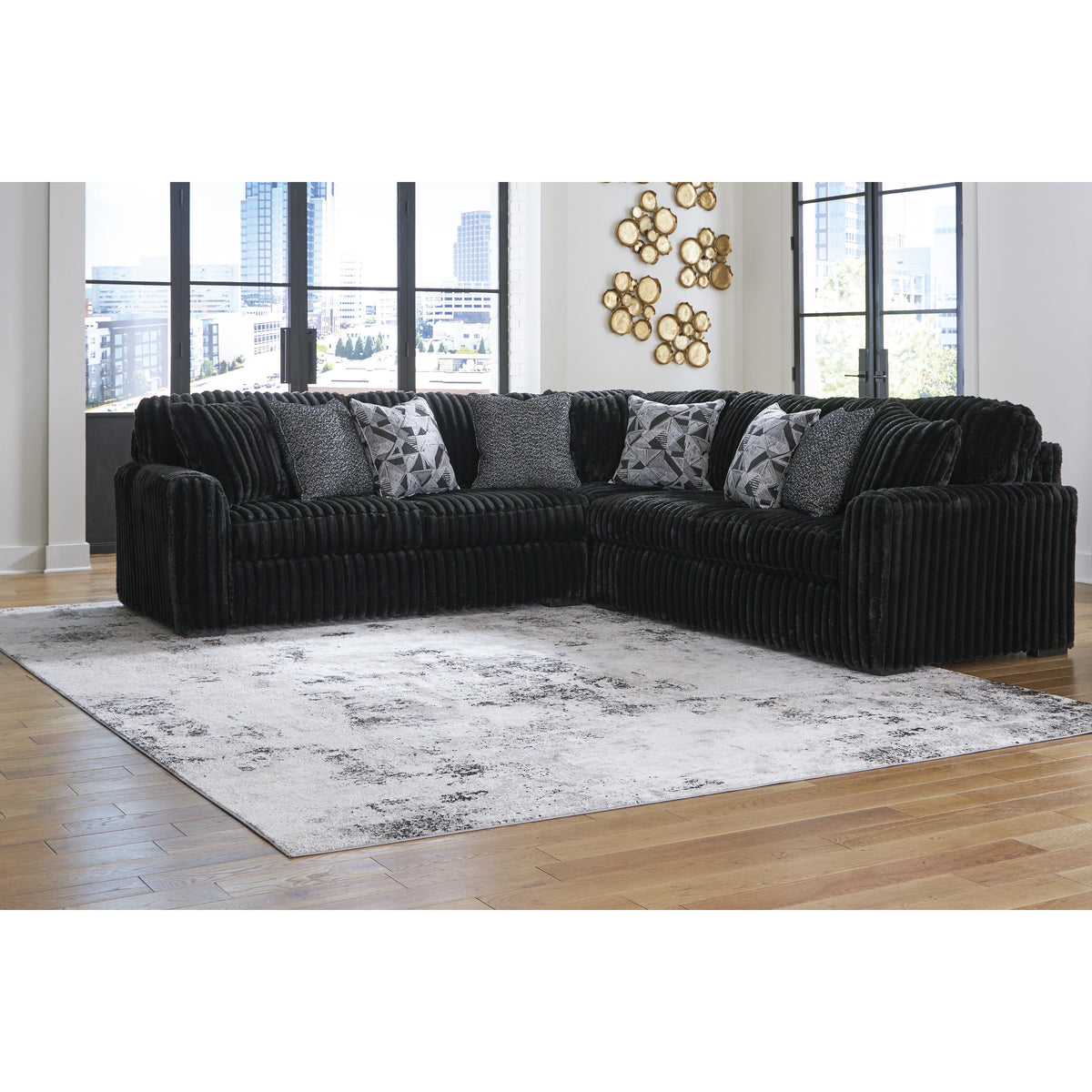 Signature Design by Ashley Midnight-Madness 98103S6 3 pc Sectional IMAGE 3