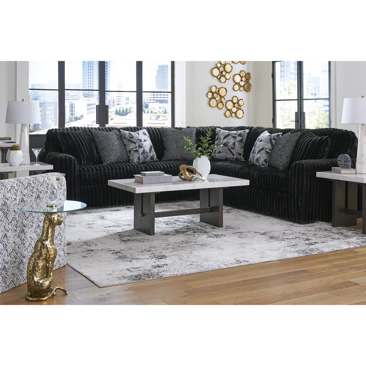Signature Design by Ashley Midnight-Madness 98103S6 3 pc Sectional IMAGE 5