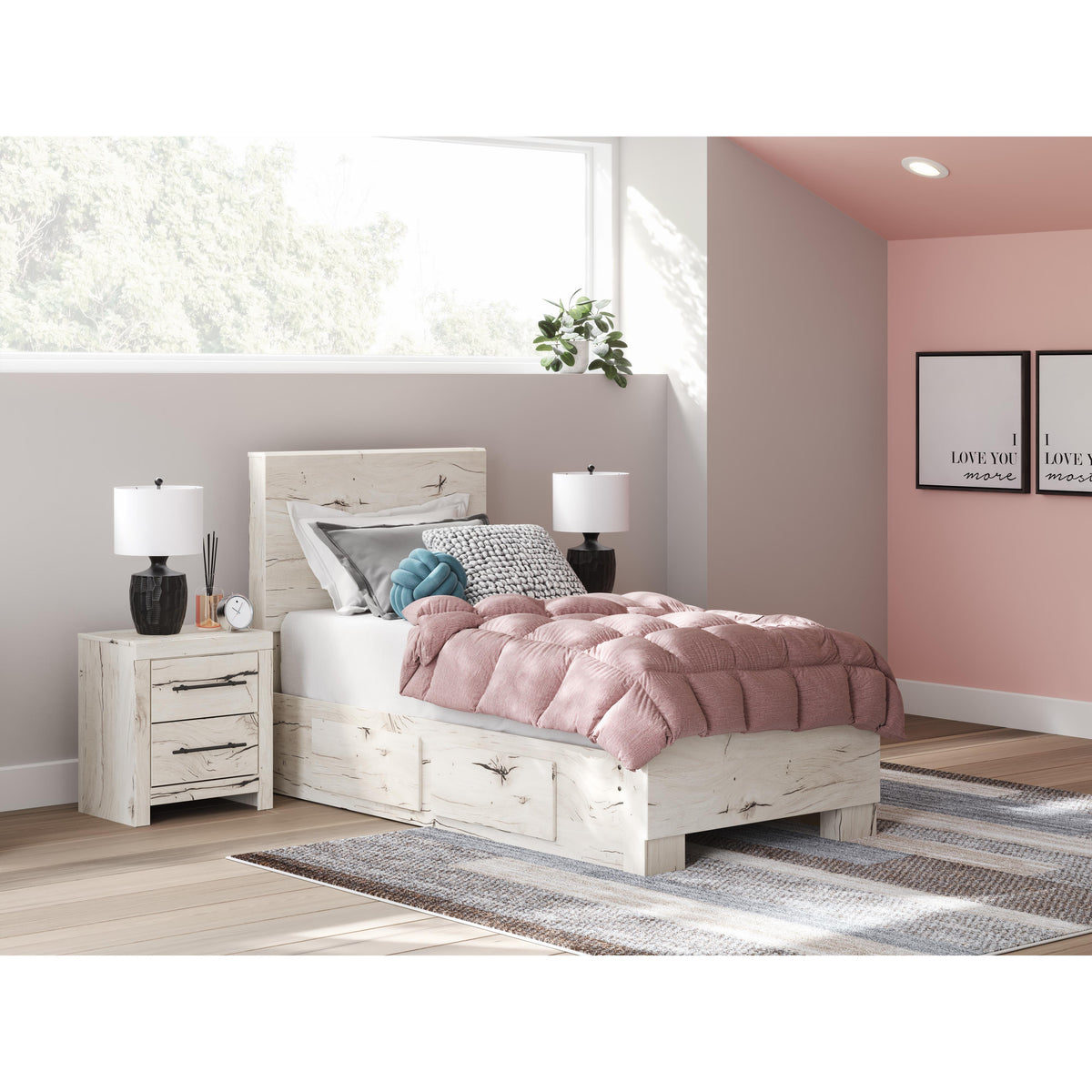 Signature Design by Ashley Lawroy B2310B23 Twin Panel Bed with Storage IMAGE 7