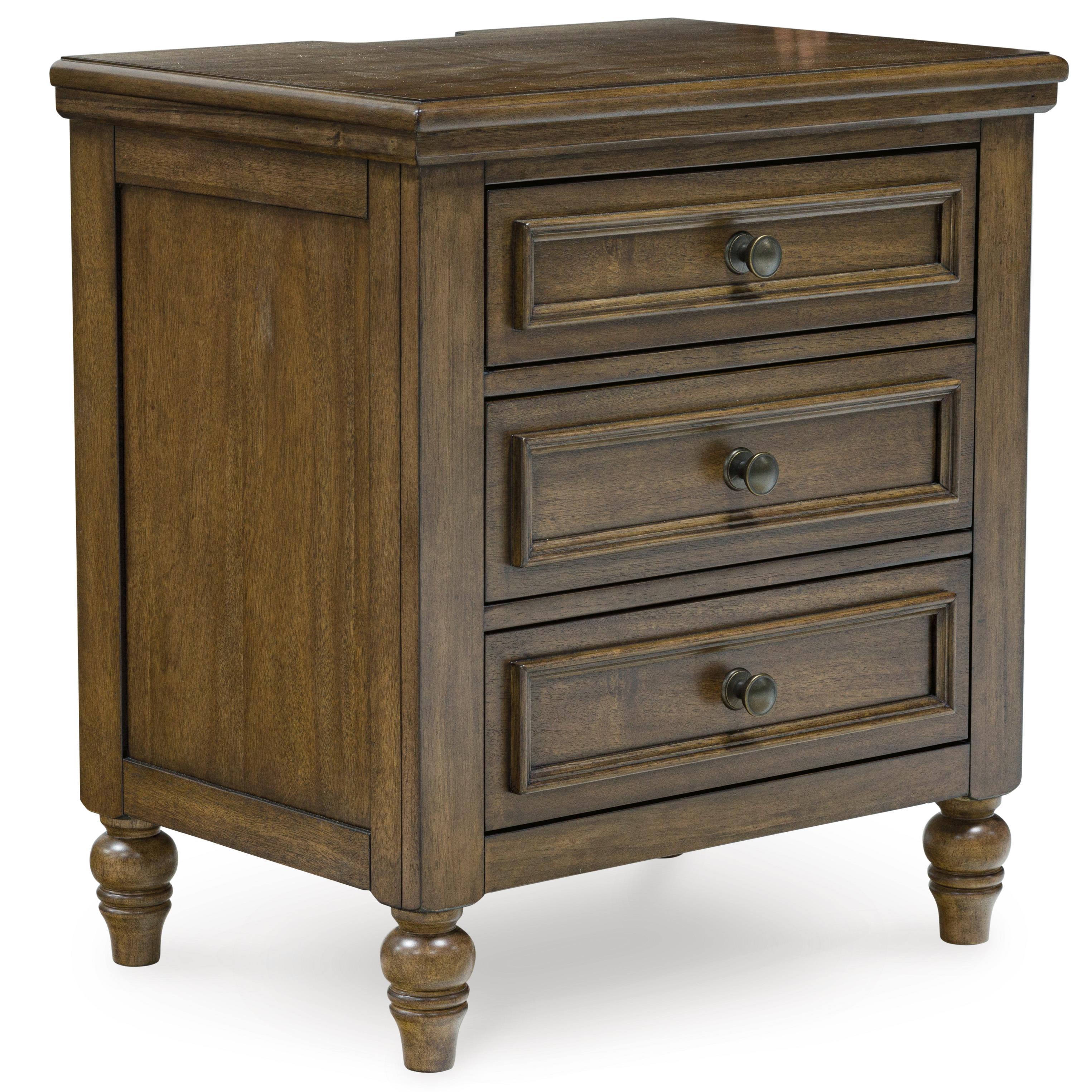 Benchcraft Sturlayne B787-93 Three Drawer Night Stand IMAGE 1