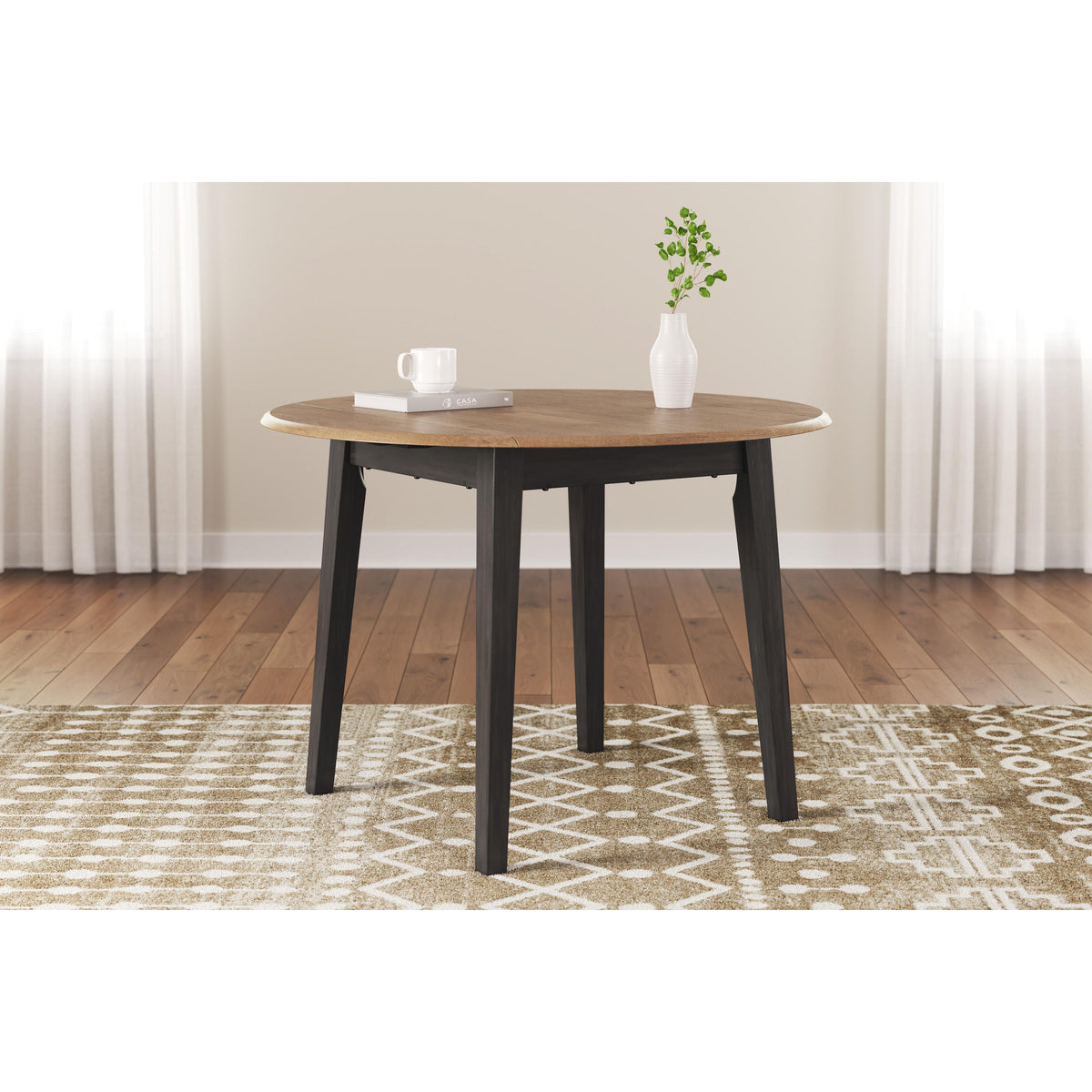 Signature Design by Ashley Gesthaven D396-15 Round Dining Room Drop Leaf Table IMAGE 5