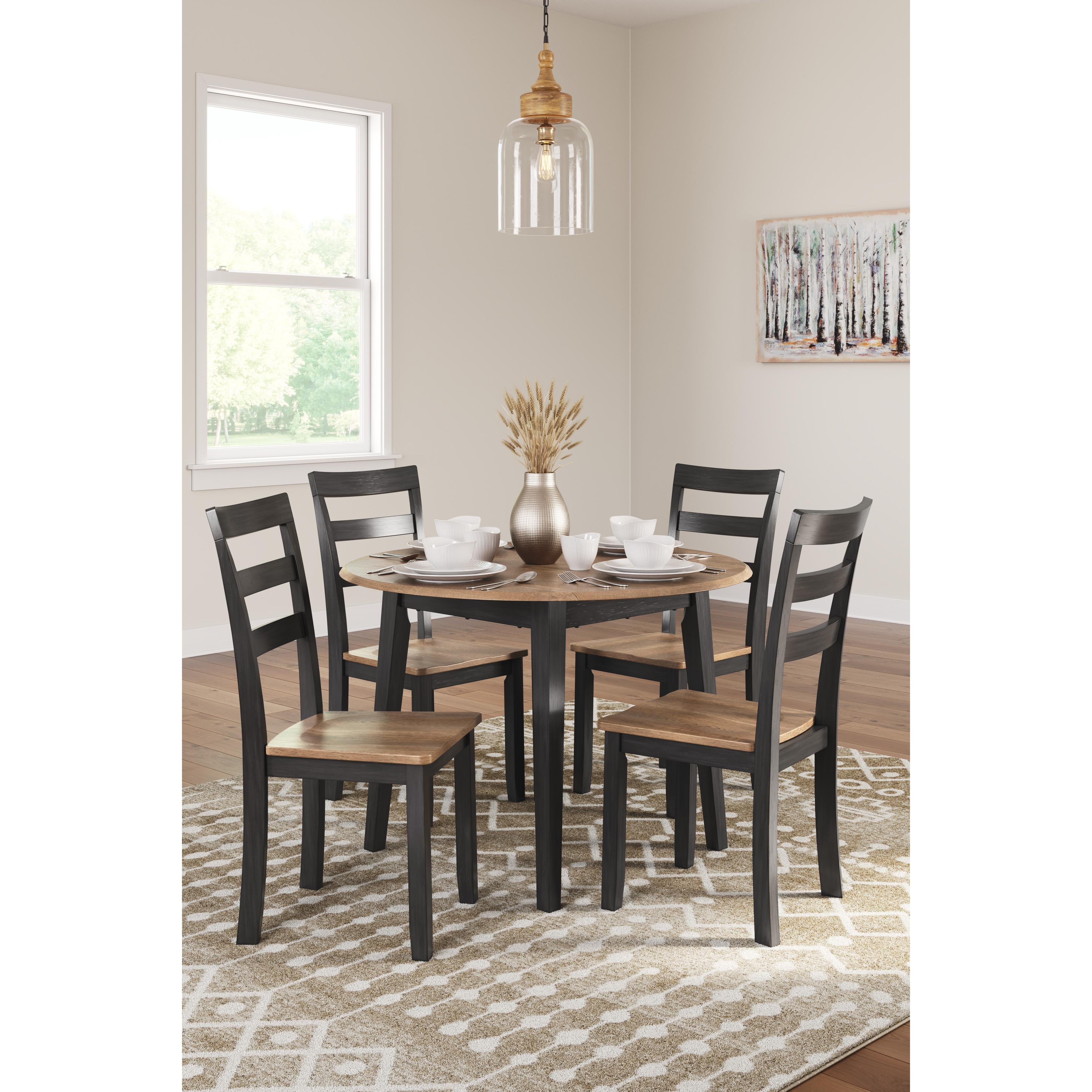 Signature Design by Ashley Gesthaven D396-15 Round Dining Room Drop Leaf Table IMAGE 7