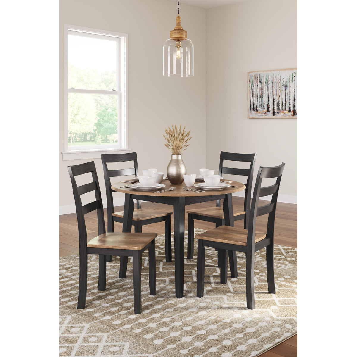 Signature Design by Ashley Gesthaven D396-15 Round Dining Room Drop Leaf Table IMAGE 7