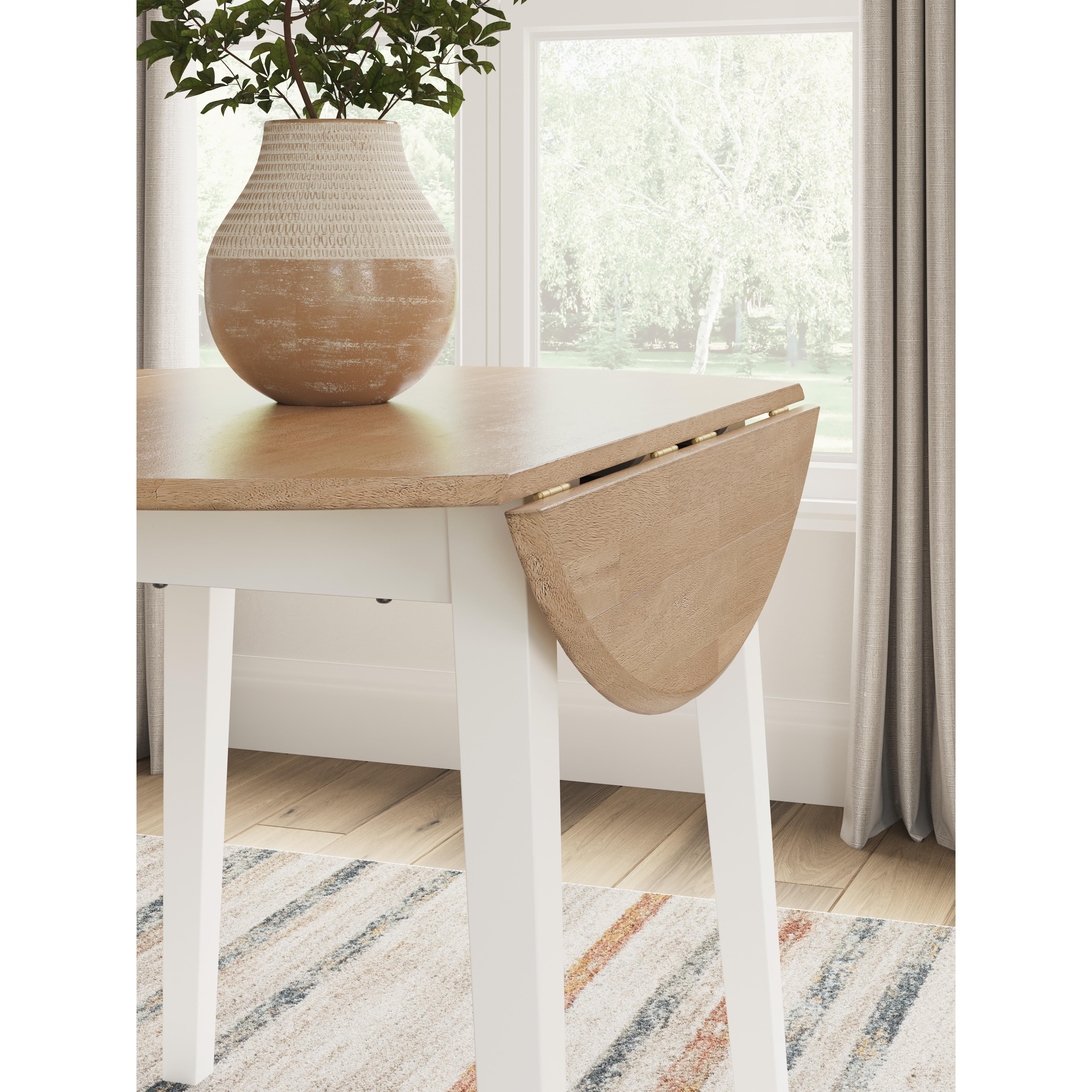 Signature Design by Ashley Gesthaven D398-15 Round Dining Room Drop Leaf Table IMAGE 6