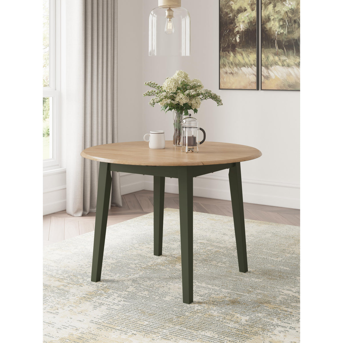 Signature Design by Ashley Gesthaven D401-15 Round Dining Room Drop Leaf Table IMAGE 5
