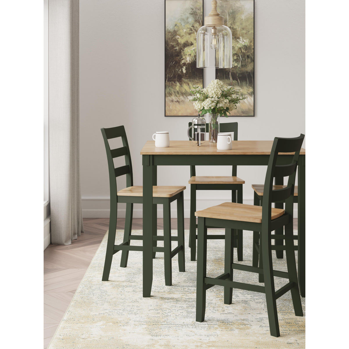 Signature Design by Ashley Gesthaven D401-223 Dining Room Counter Table Set IMAGE 4