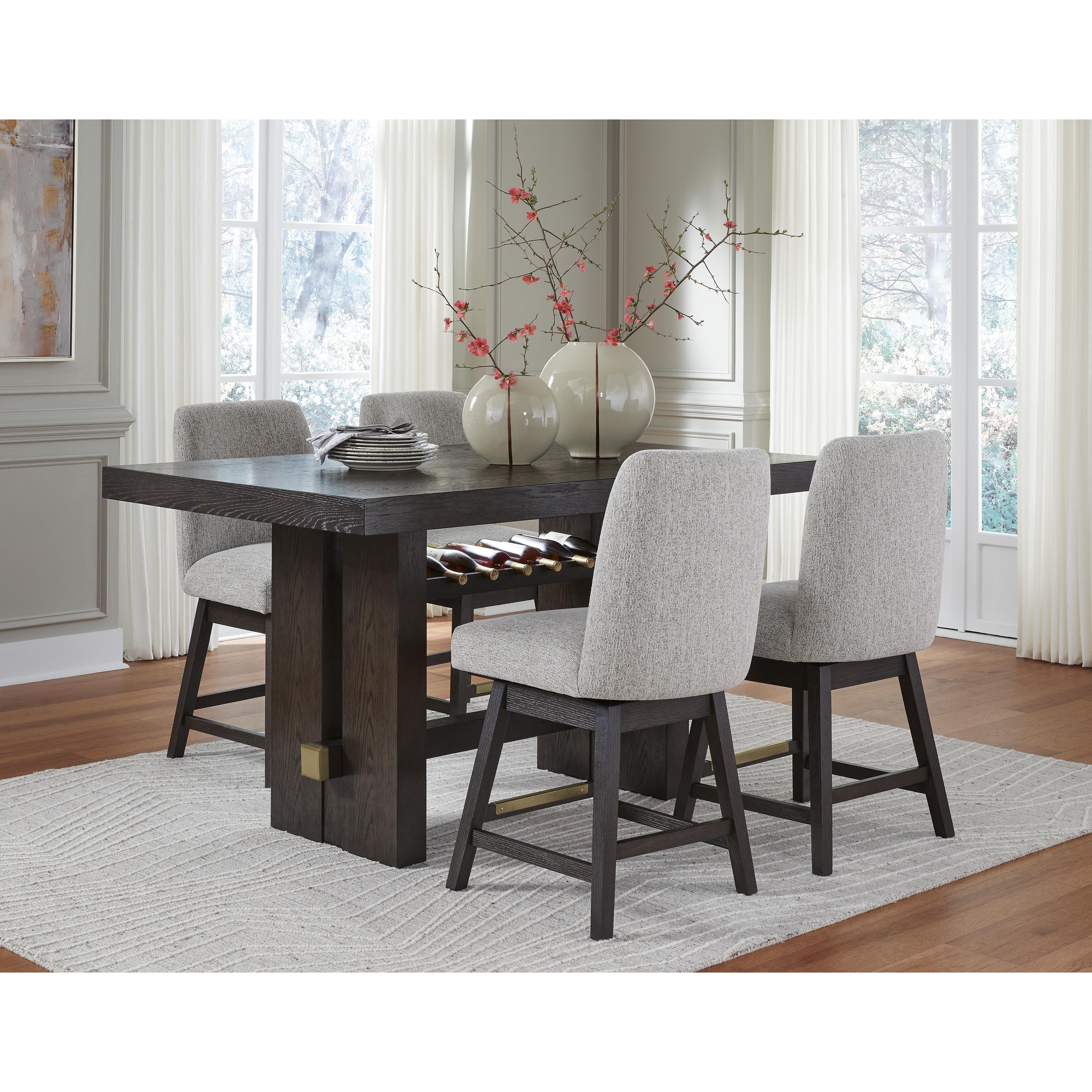 Signature Design by Ashley Burkhaus D984-124 Upholstered Swivel Barstool IMAGE 7