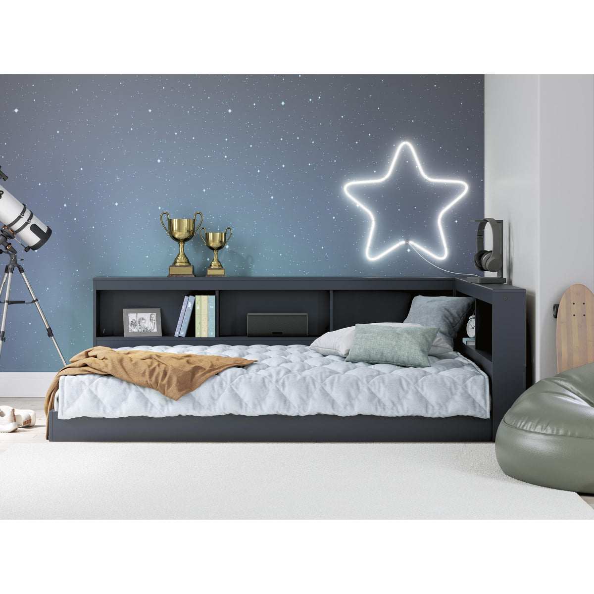 Signature Design by Ashley Simmenfort EB1528B4 Full Bookcase Storage Bed IMAGE 8
