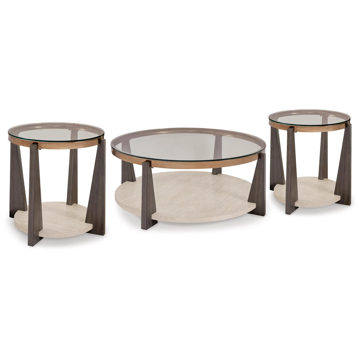 Signature Design by Ashley Frazwa T432T1 Coffee Table and 2 End Tables IMAGE 1