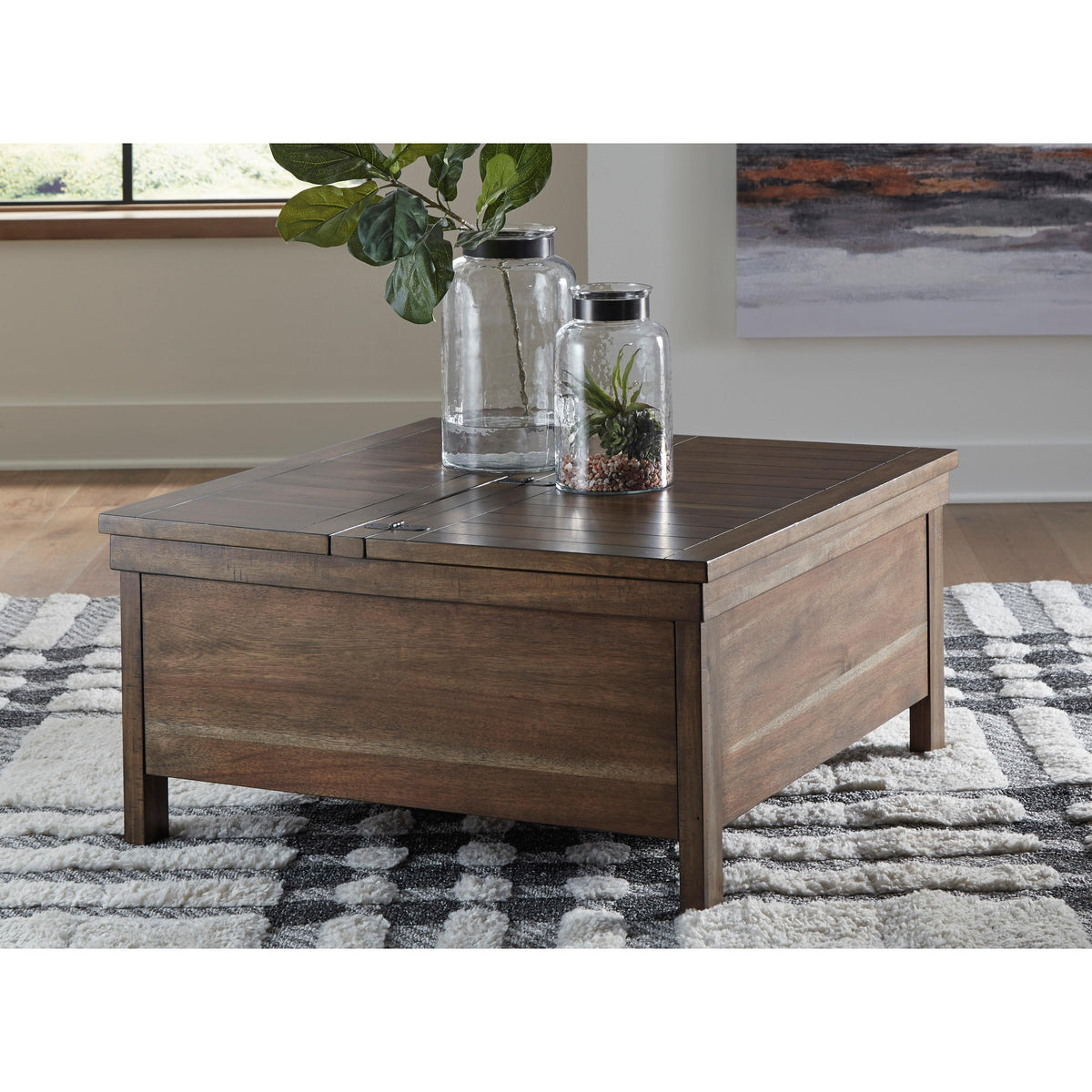 Signature Design by Ashley Moriville T731T1 Lift-top Coffee Table and 2 End Tables IMAGE 2