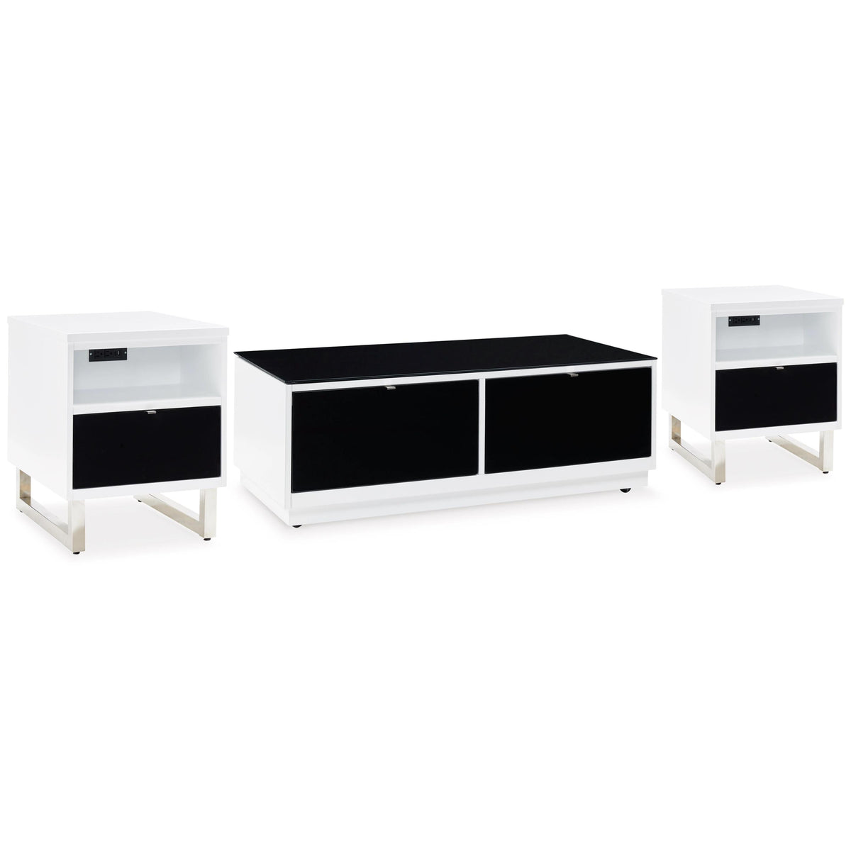 Signature Design by Ashley Gardoni T756T2 Coffee Table and 2 Chairside End Tables IMAGE 1