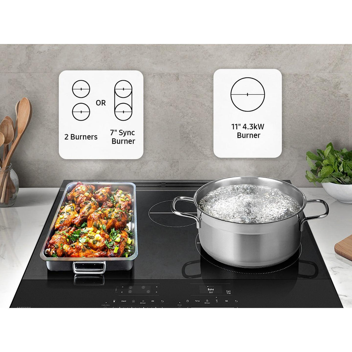 Samsung 6.3 cu. ft. Bespoke Smart Slide-In Induction Range NSI6DG9300SR/AC IMAGE 9