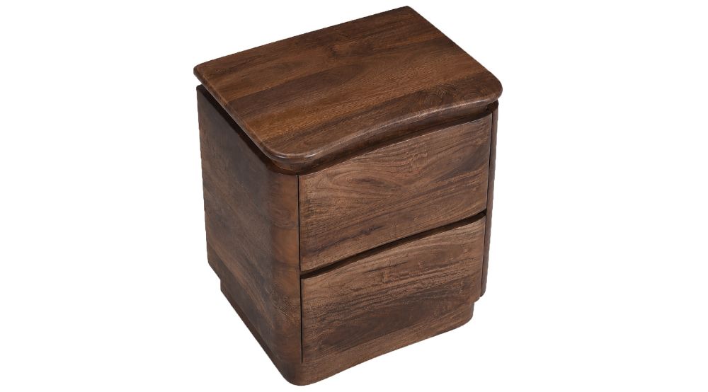 Akhila 2 Drawer Accent Table in Walnut