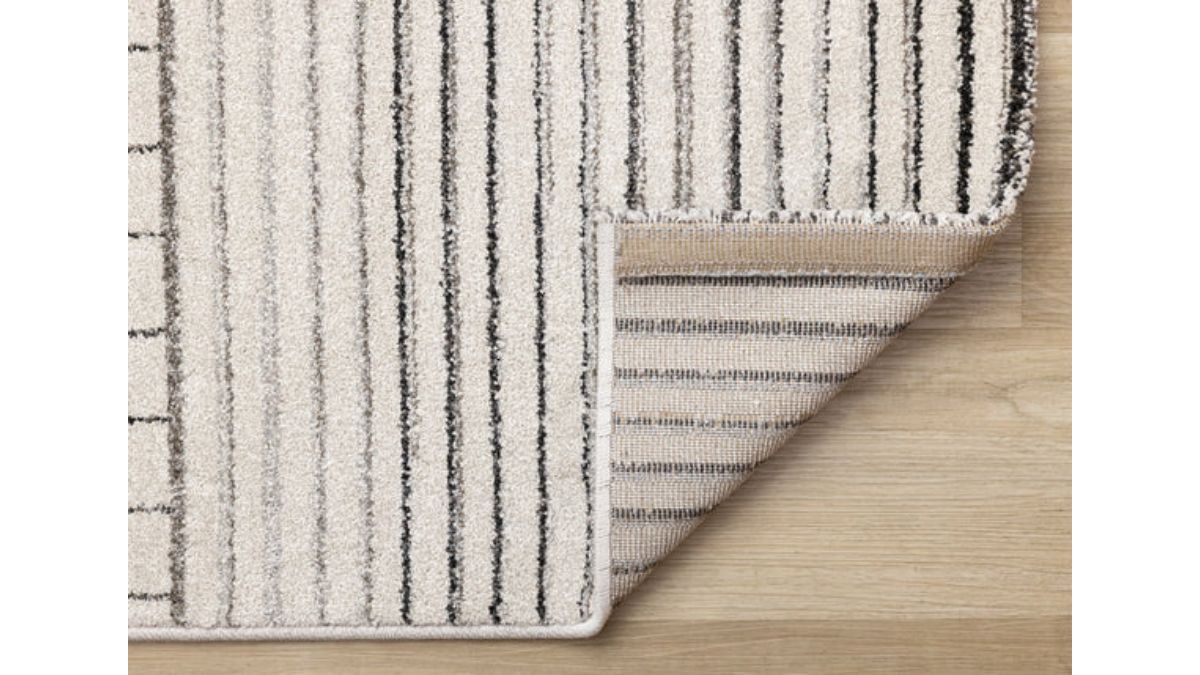 Mae White Black Intricate Line Design Rug