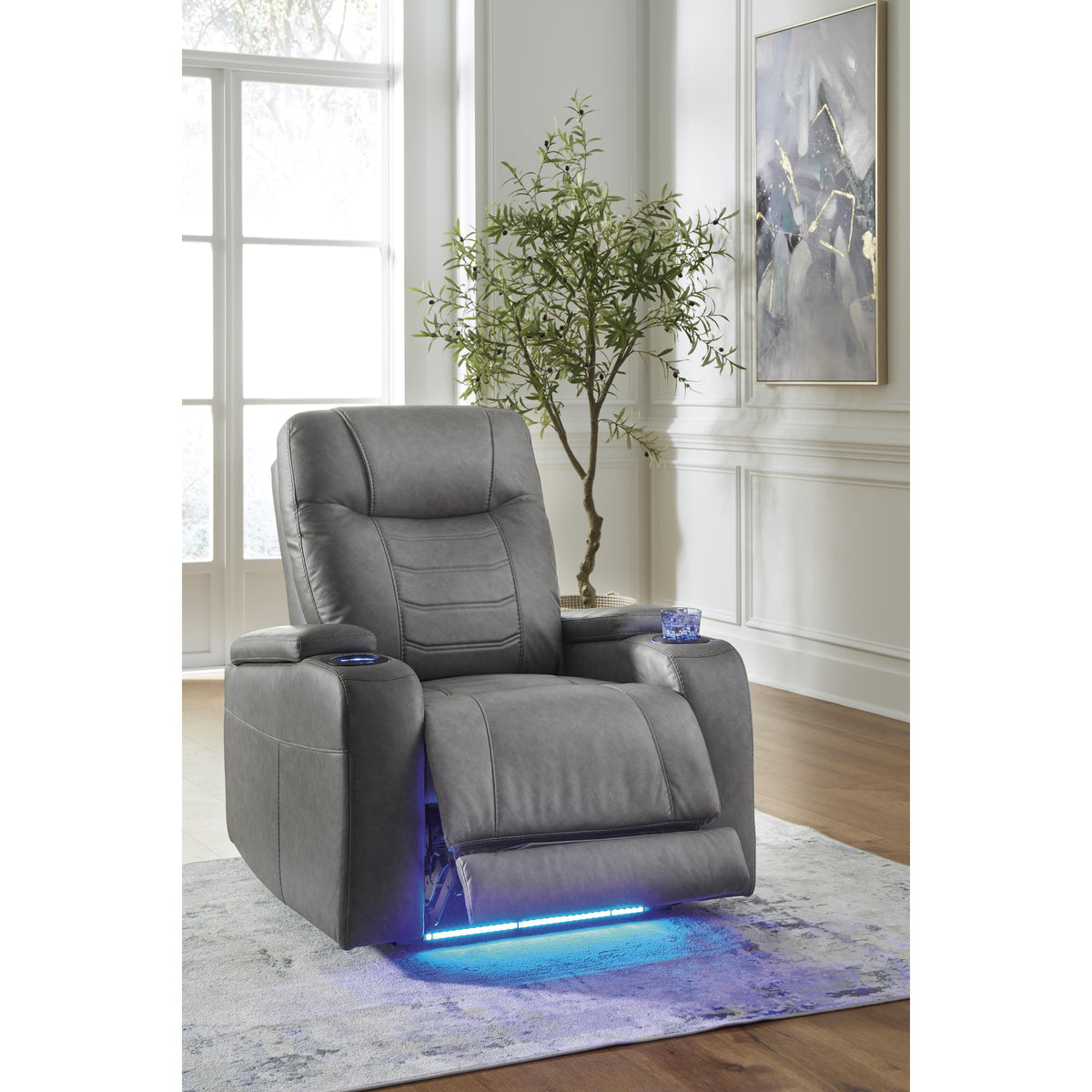 Signature Design by Ashley Schooner Rocks 1610213 Power Recliner with Adjustable Headrest IMAGE 7