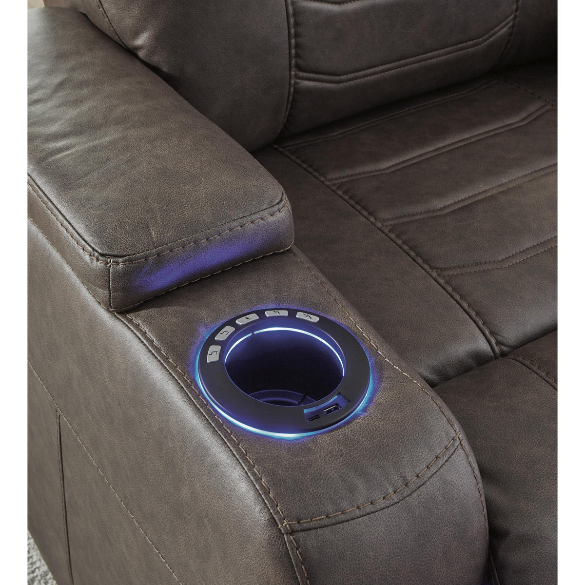 Signature Design by Ashley Schooner Rocks 1610413 Power Recliner with Adjustable Headrest IMAGE 12