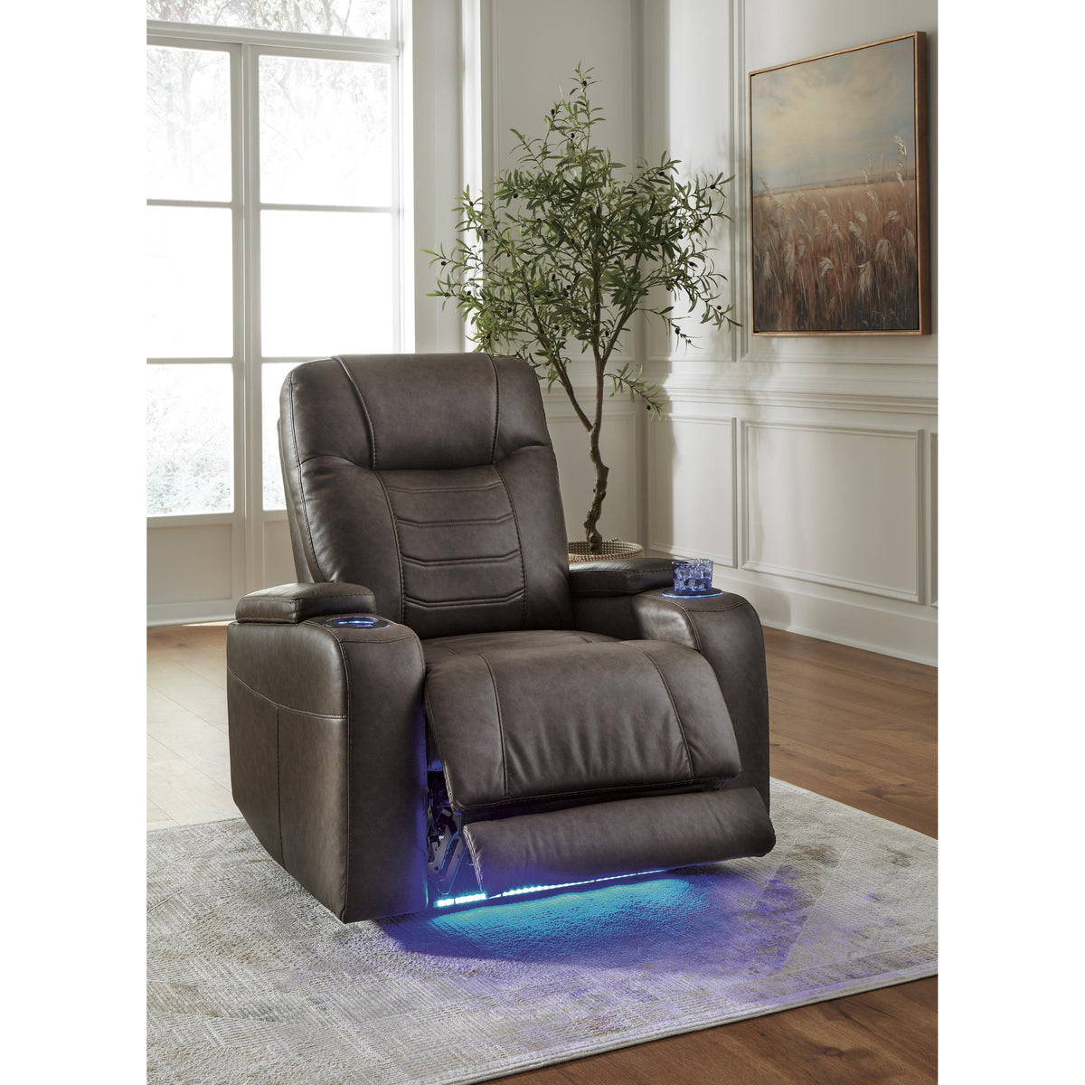 Signature Design by Ashley Schooner Rocks 1610413 Power Recliner with Adjustable Headrest IMAGE 8