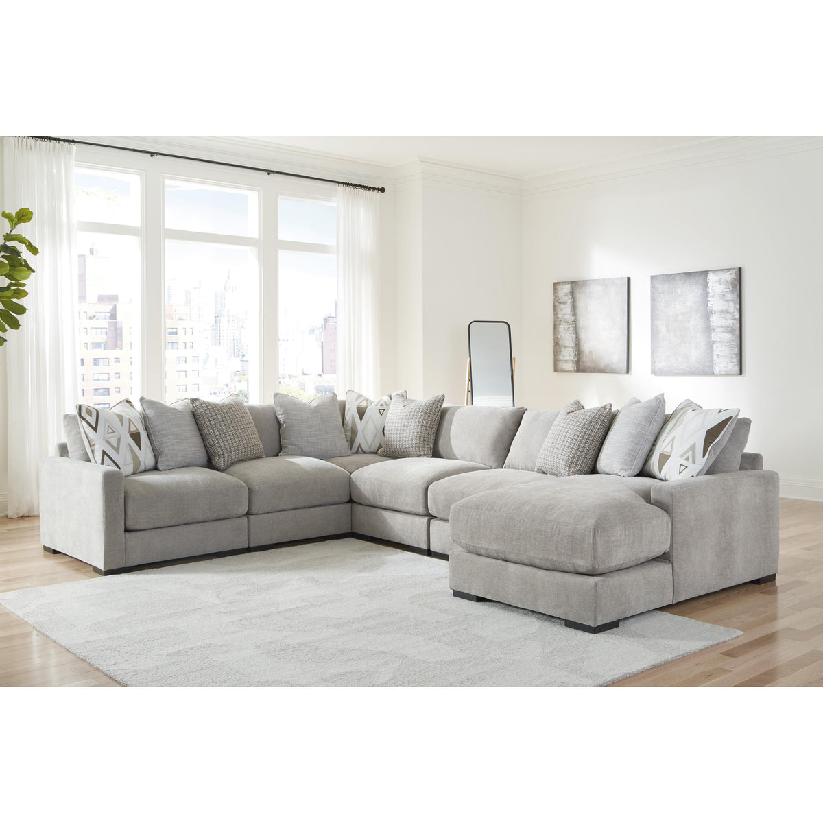 Benchcraft Aslan Court 20305S7 6 pc Sectional with Chaise IMAGE 2