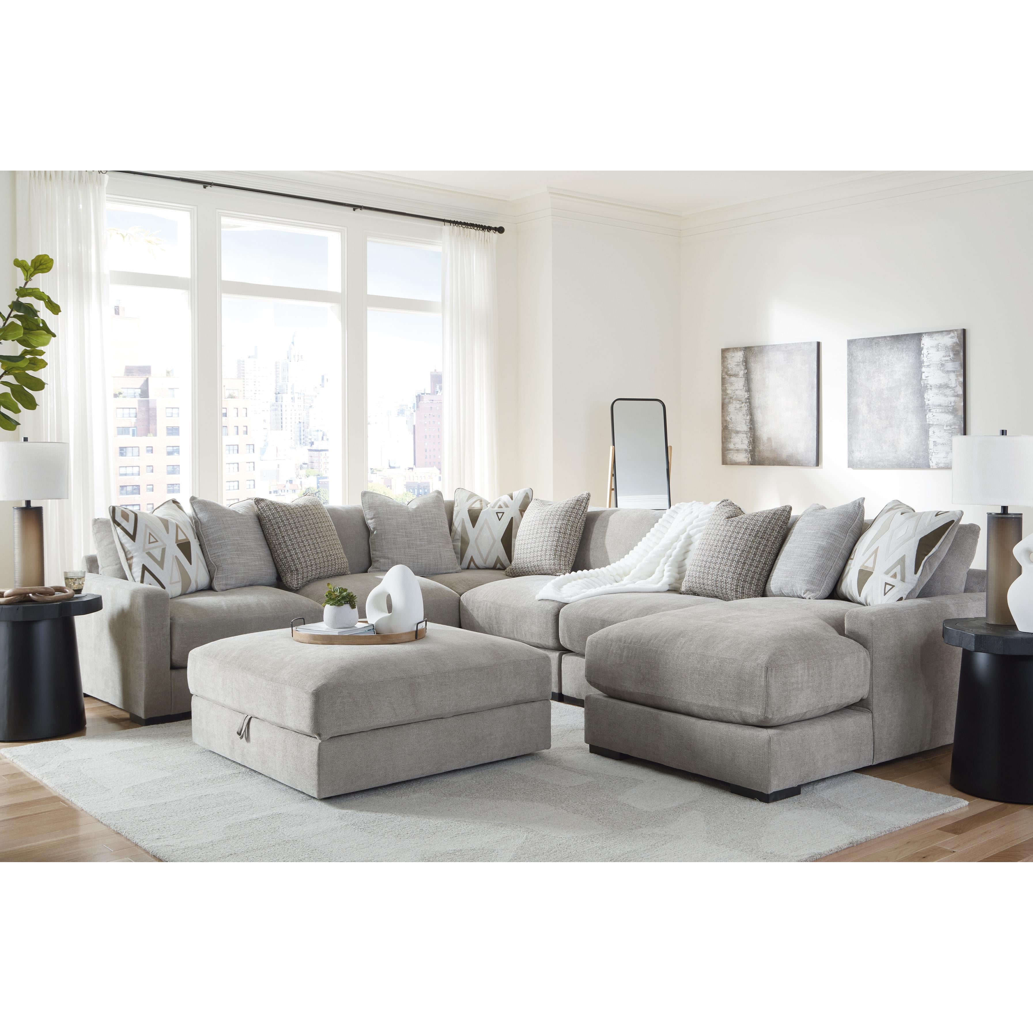 Benchcraft Aslan Court 20305S7 6 pc Sectional with Chaise IMAGE 4
