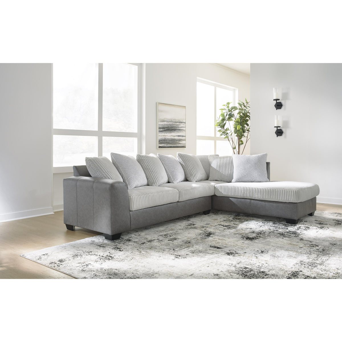 Benchcraft Clairette Court 31503S2 2 pc Sectional with Chaise IMAGE 2