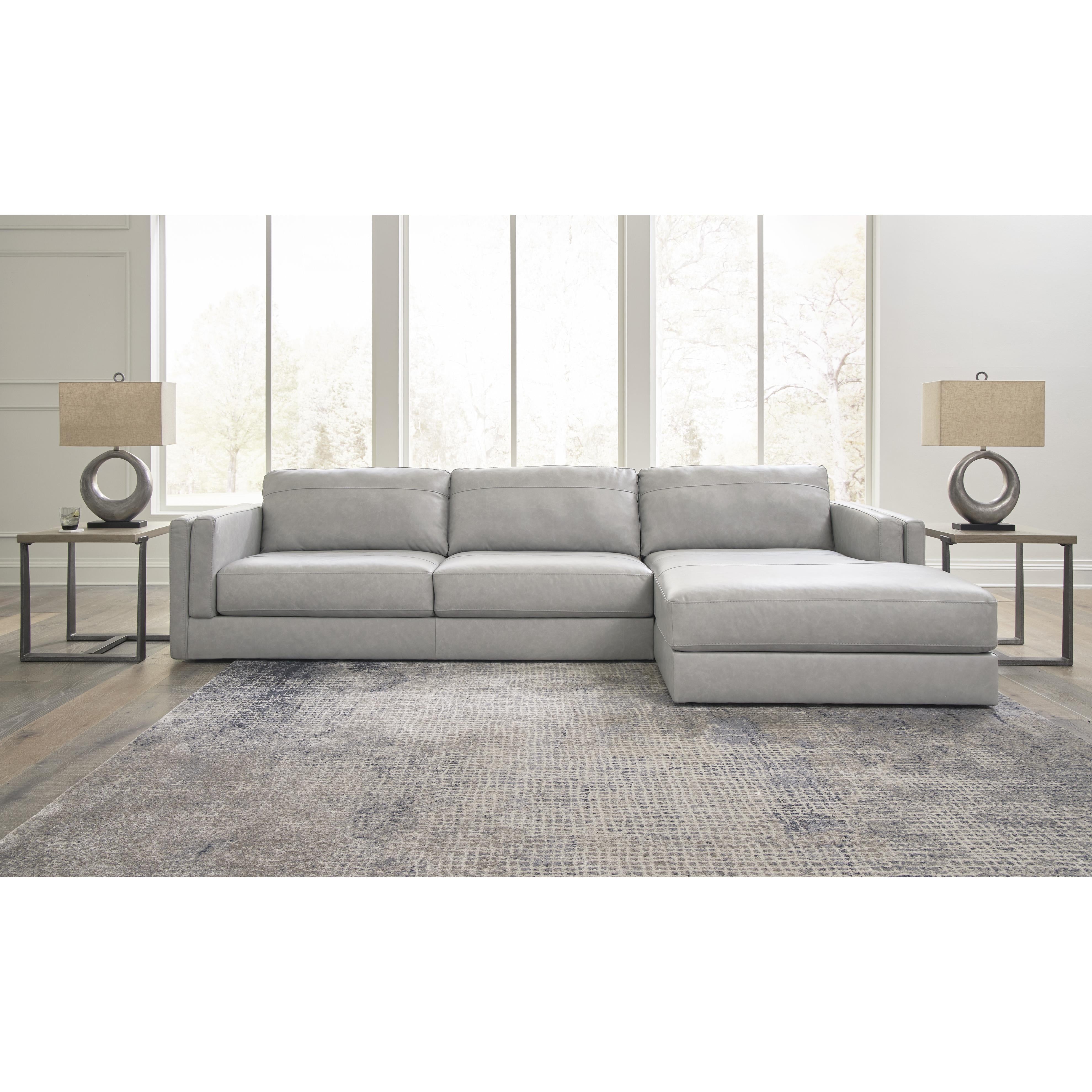 Signature Design by Ashley Amiata 57404S2 2 pc Sectional with Chaise IMAGE 4
