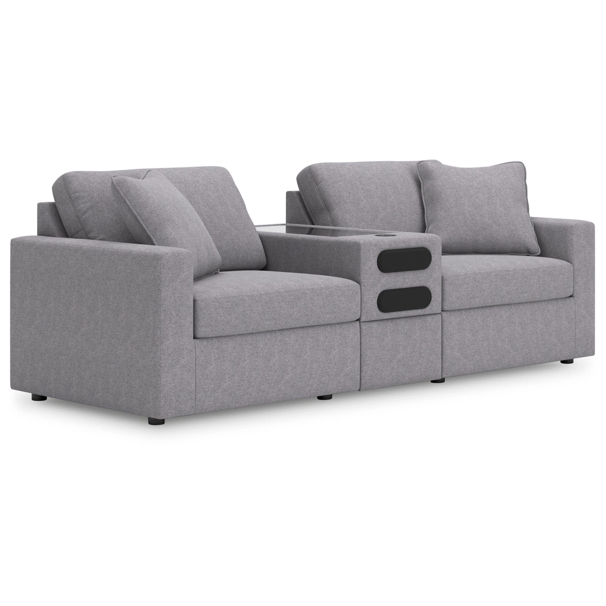 Signature Design by Ashley Modmax 92104S13 3 pc Sectional Loveseat with Audio System IMAGE 1